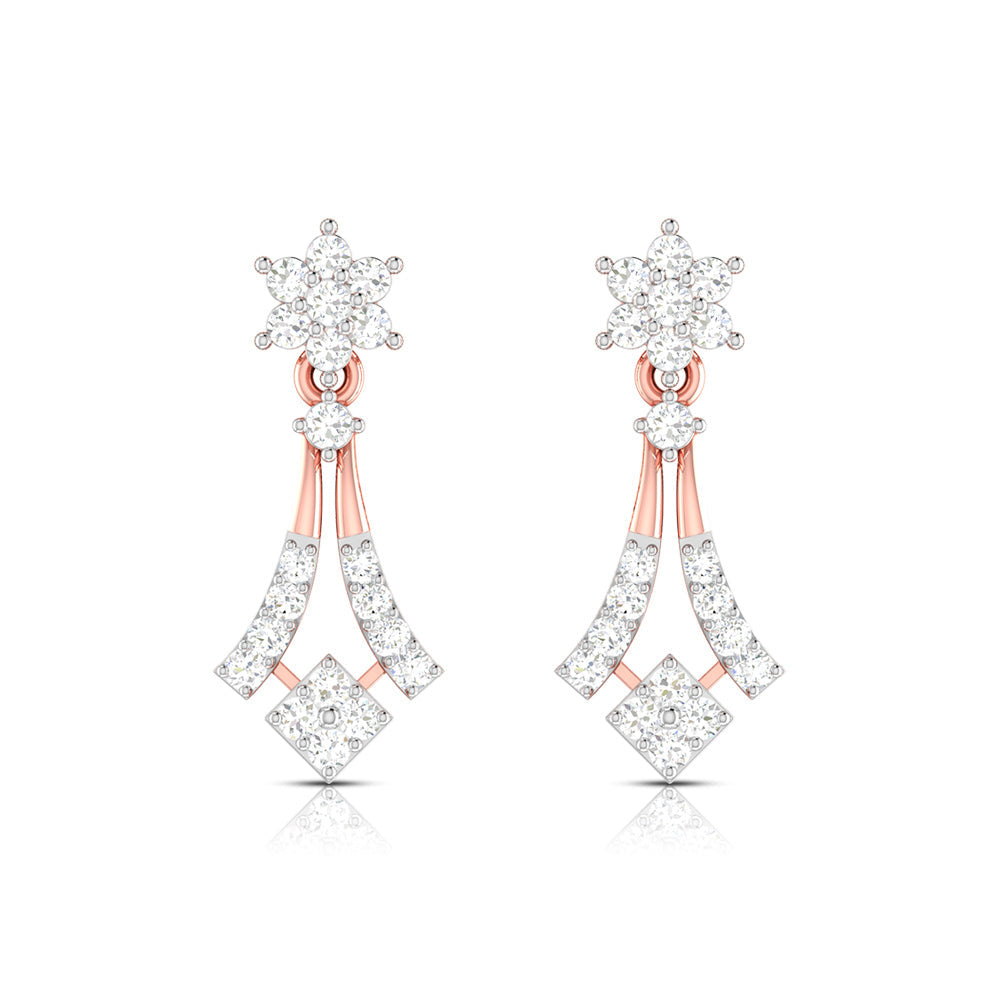 Daily wear earrings design Bilix Lab Grown Diamond Earrings Fiona Diamonds