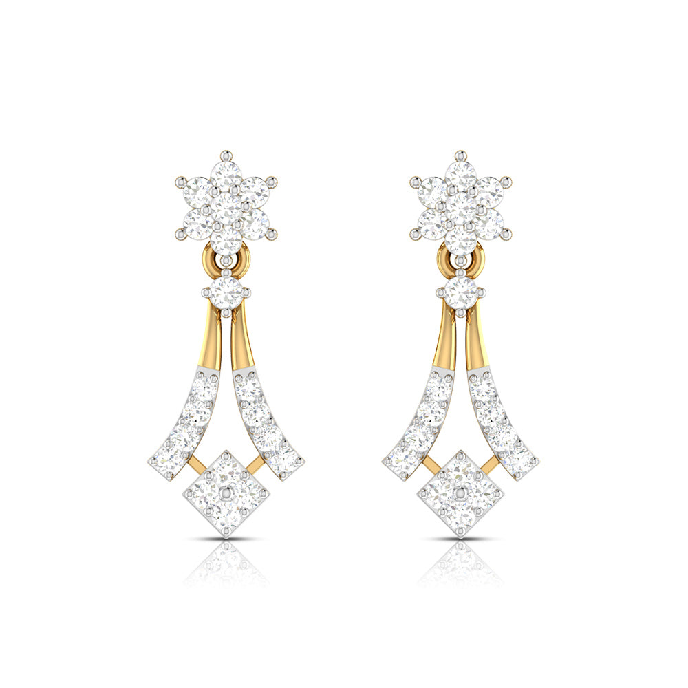 Daily wear earrings design Bilix Lab Grown Diamond Earrings Fiona Diamonds
