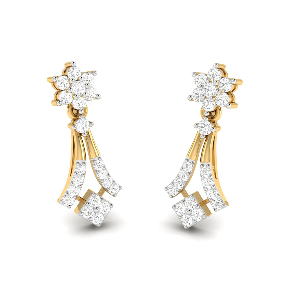 Daily wear earrings design Bilix Lab Grown Diamond Earrings Fiona Diamonds
