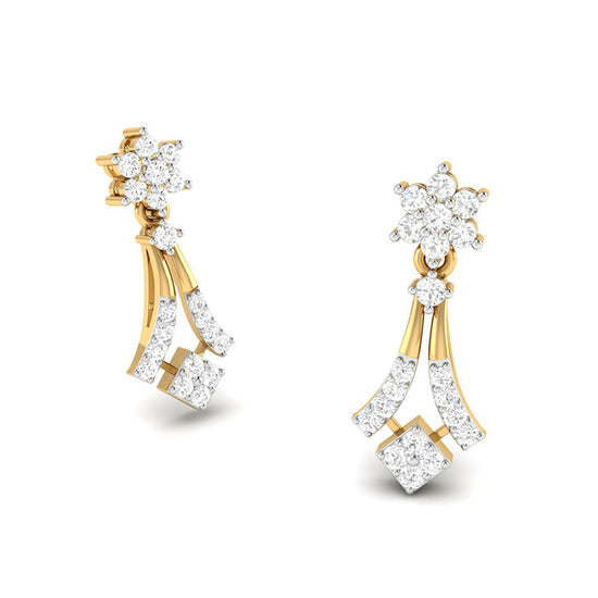Daily wear earrings design Bilix Lab Grown Diamond Earrings Fiona Diamonds