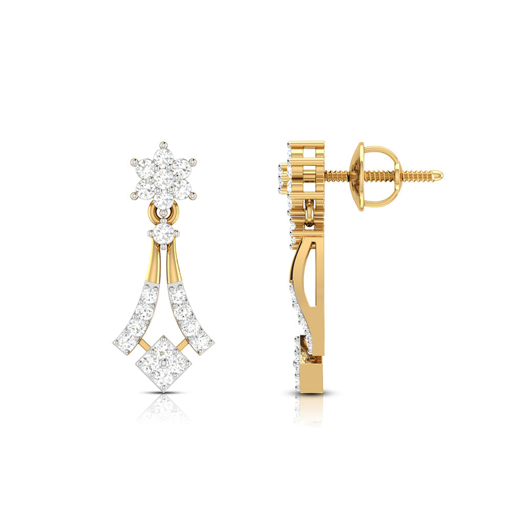 Daily wear earrings design Bilix Lab Grown Diamond Earrings Fiona Diamonds