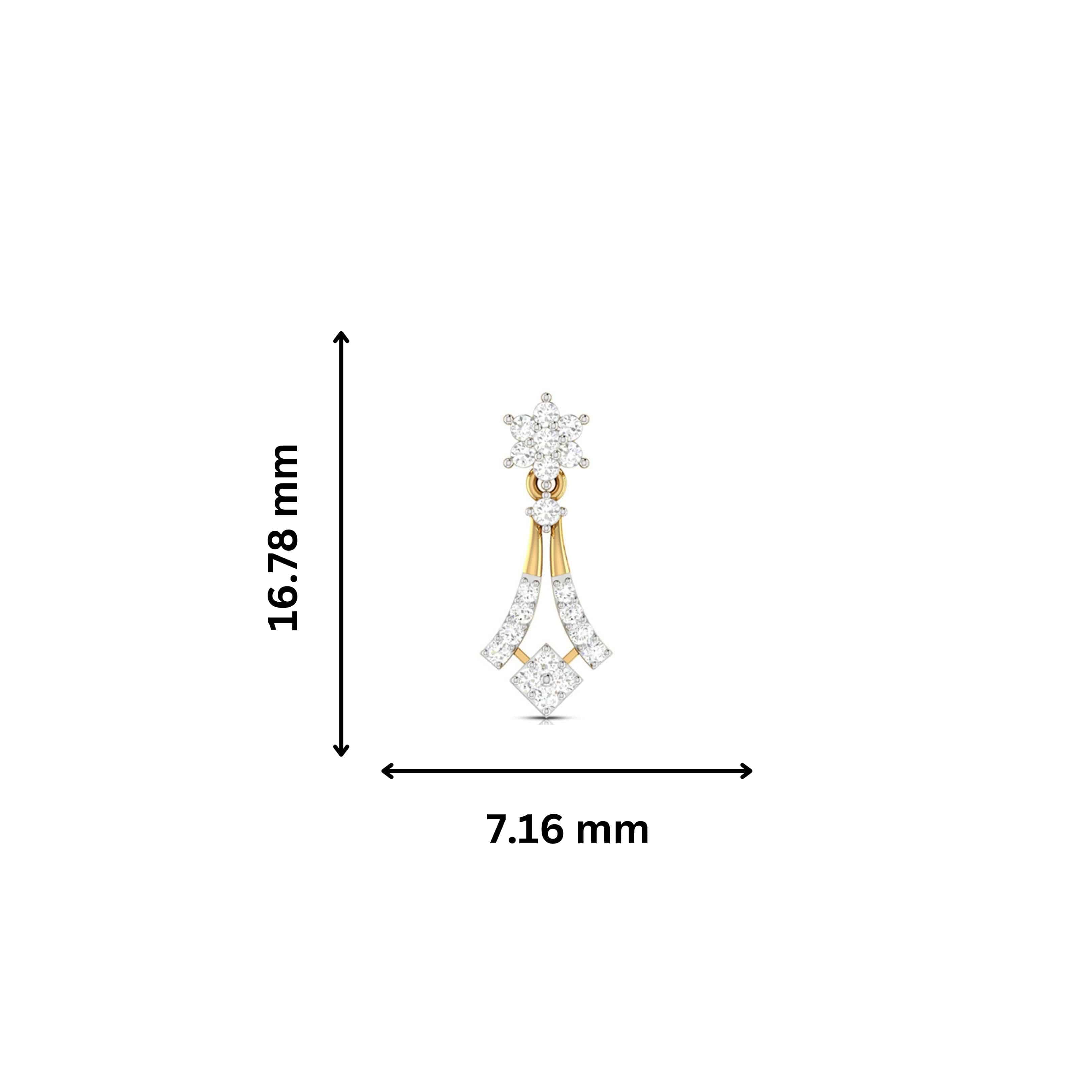 Daily wear earrings design Bilix Lab Grown Diamond Earrings Fiona Diamonds