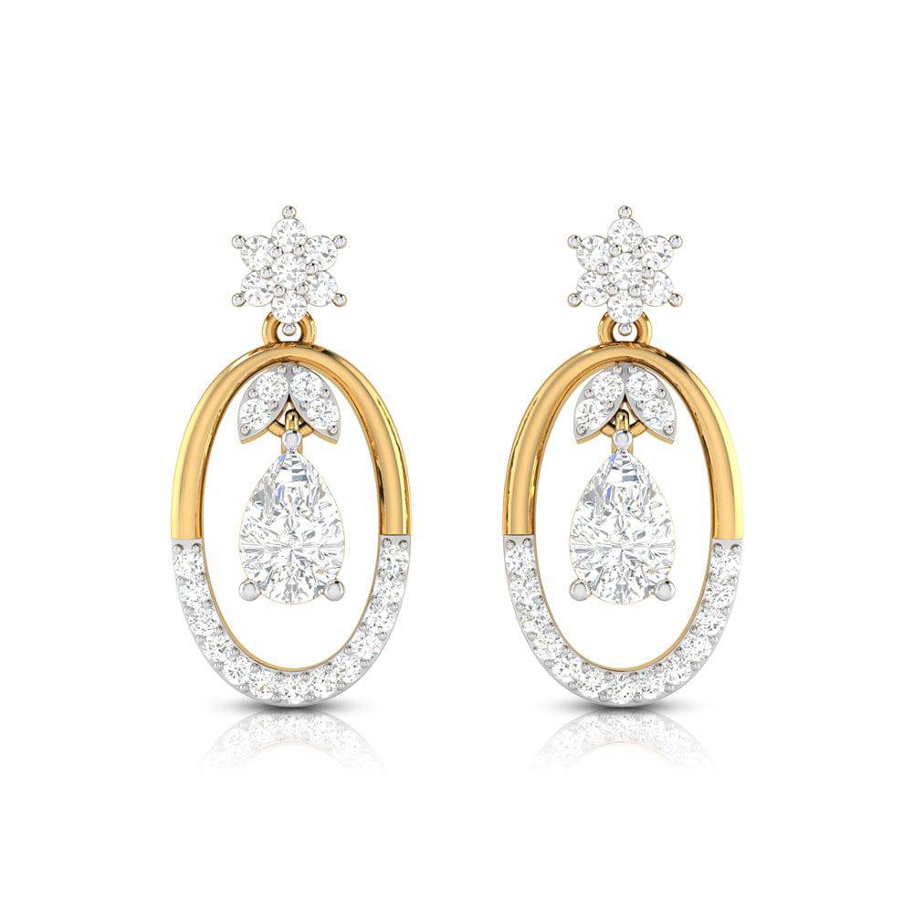 Earrings flower design Rhapsody Lab Grown Diamond Earrings Fiona Diamonds