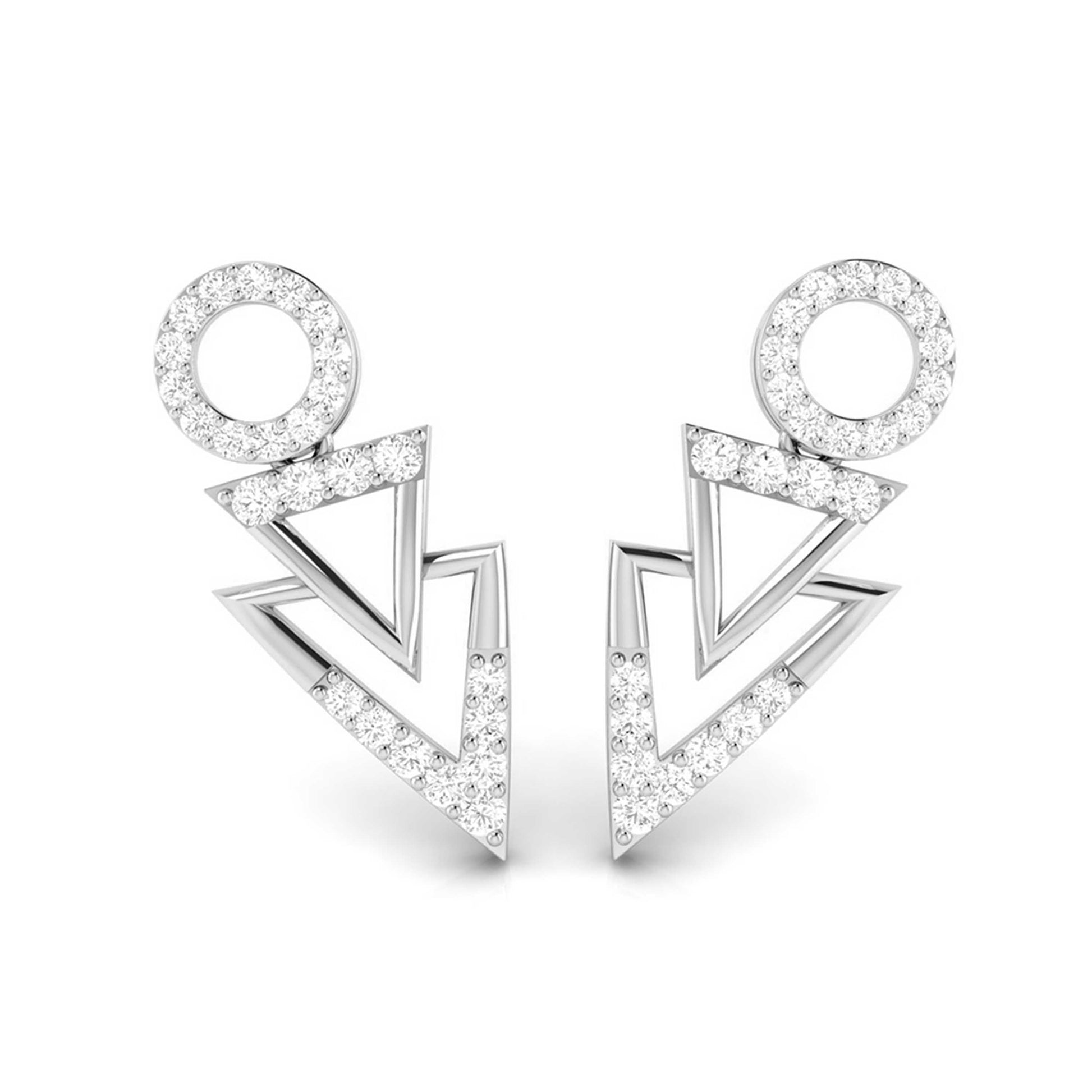 Daily wear earrings design Coniferous Lab Grown Diamond Earrings Fiona Diamonds