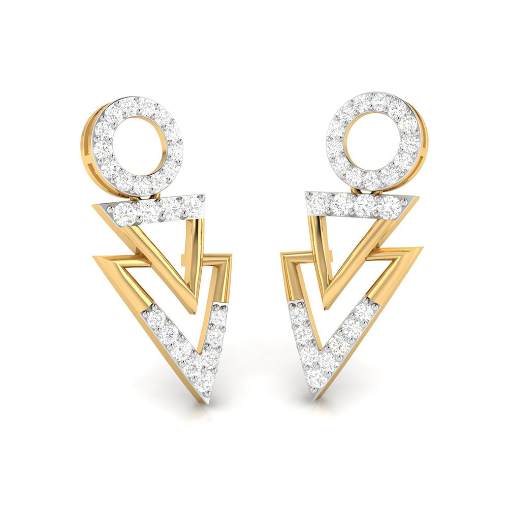 Daily wear earrings design Coniferous Lab Grown Diamond Earrings Fiona Diamonds