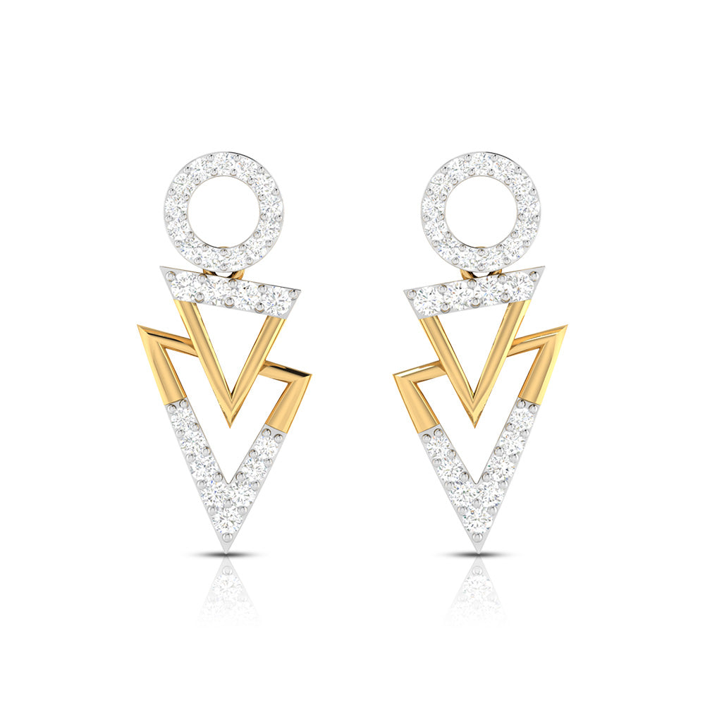 Daily wear earrings design Coniferous Lab Grown Diamond Earrings Fiona Diamonds