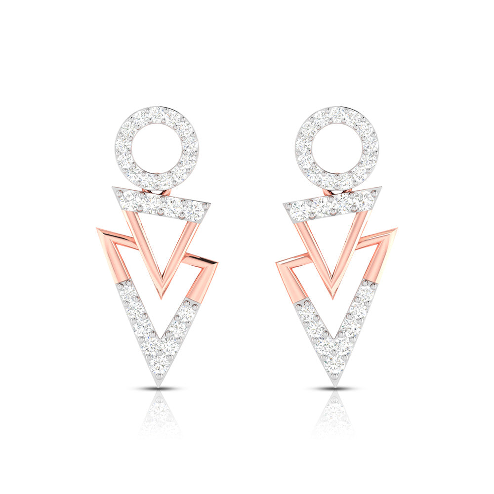 Daily wear earrings design Coniferous Lab Grown Diamond Earrings Fiona Diamonds