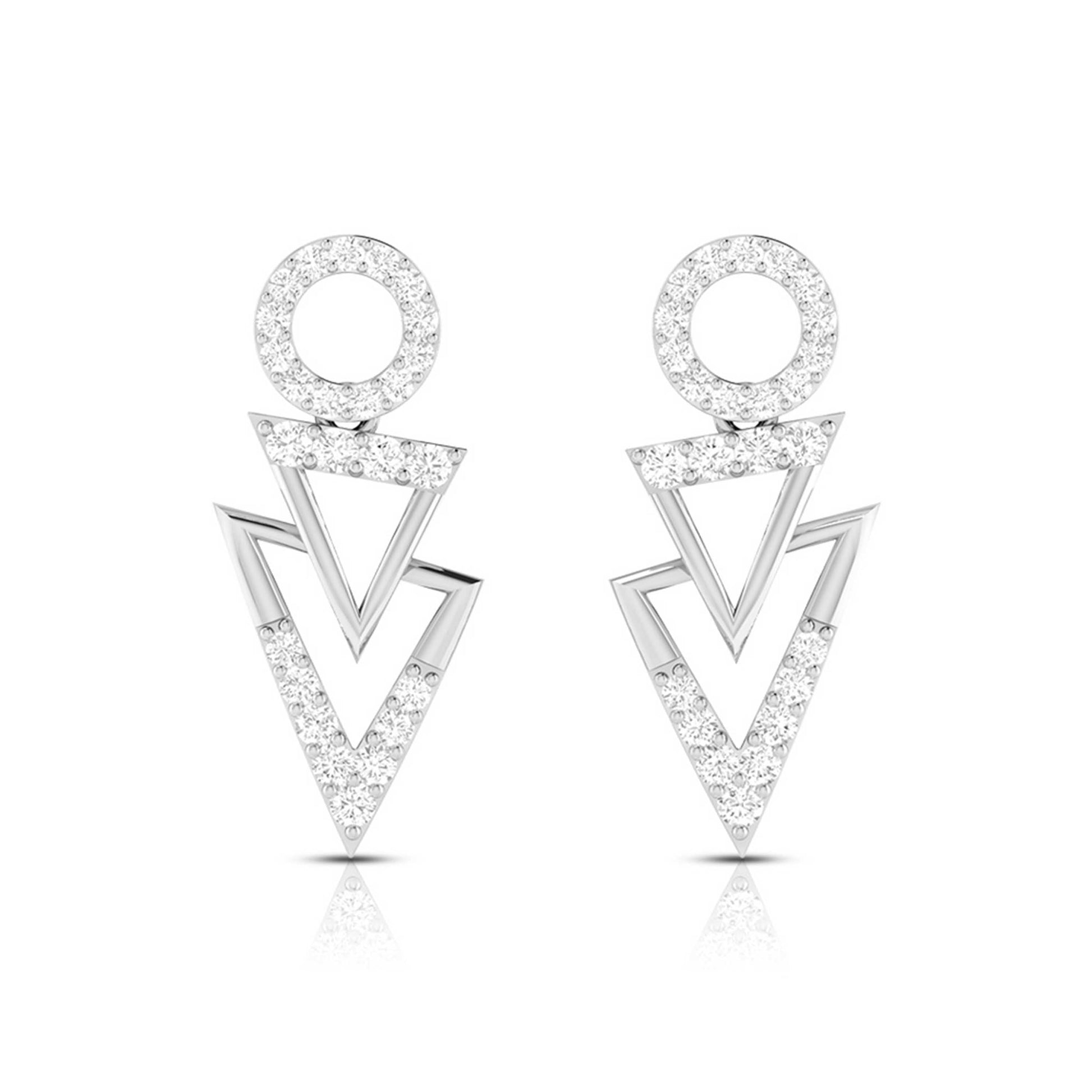 Daily wear earrings design Coniferous Lab Grown Diamond Earrings Fiona Diamonds