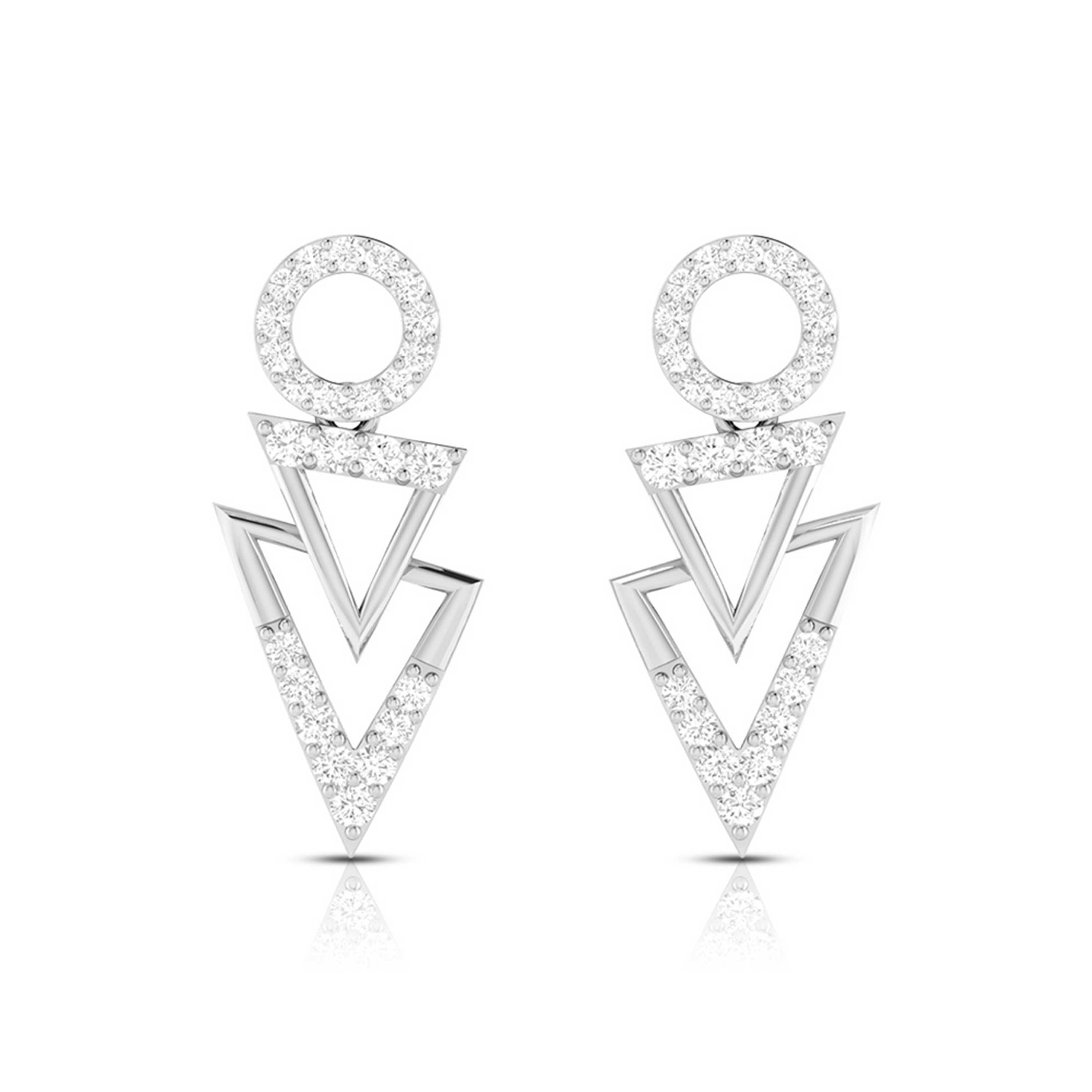Daily wear earrings design Coniferous Lab Grown Diamond Earrings Fiona Diamonds