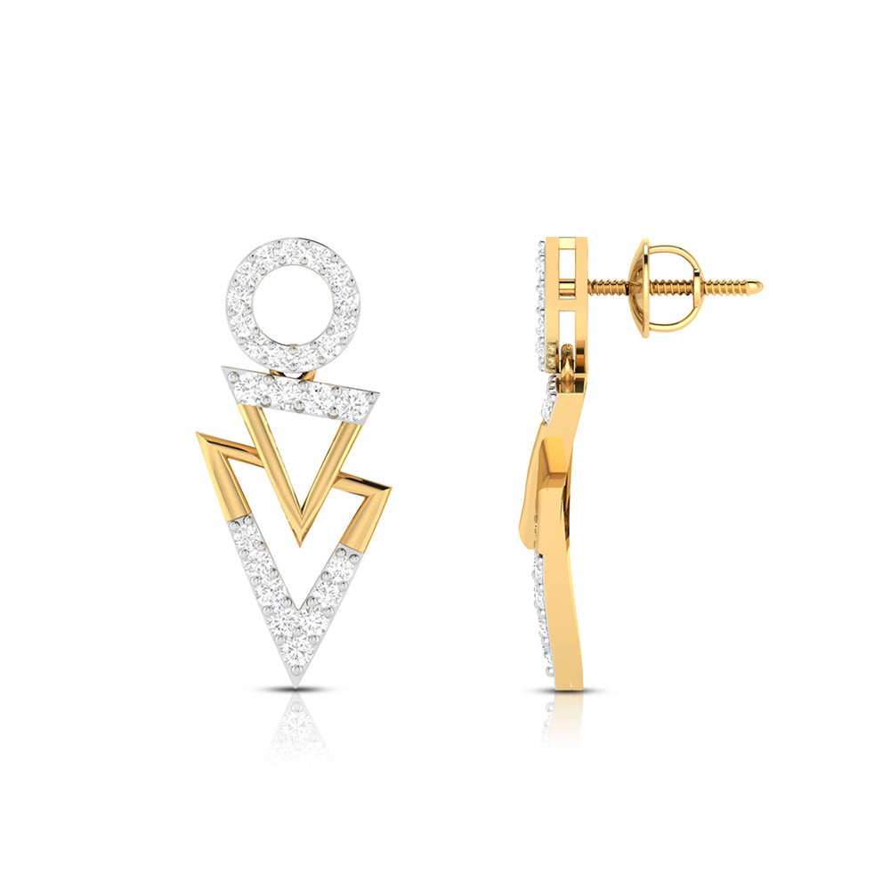 Daily wear earrings design Coniferous Lab Grown Diamond Earrings Fiona Diamonds