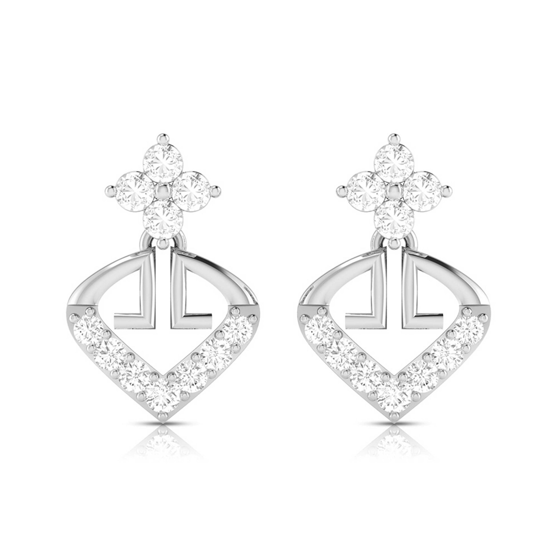 Daily wear earrings design Vintera Lab Grown Diamond Earrings Fiona Diamonds