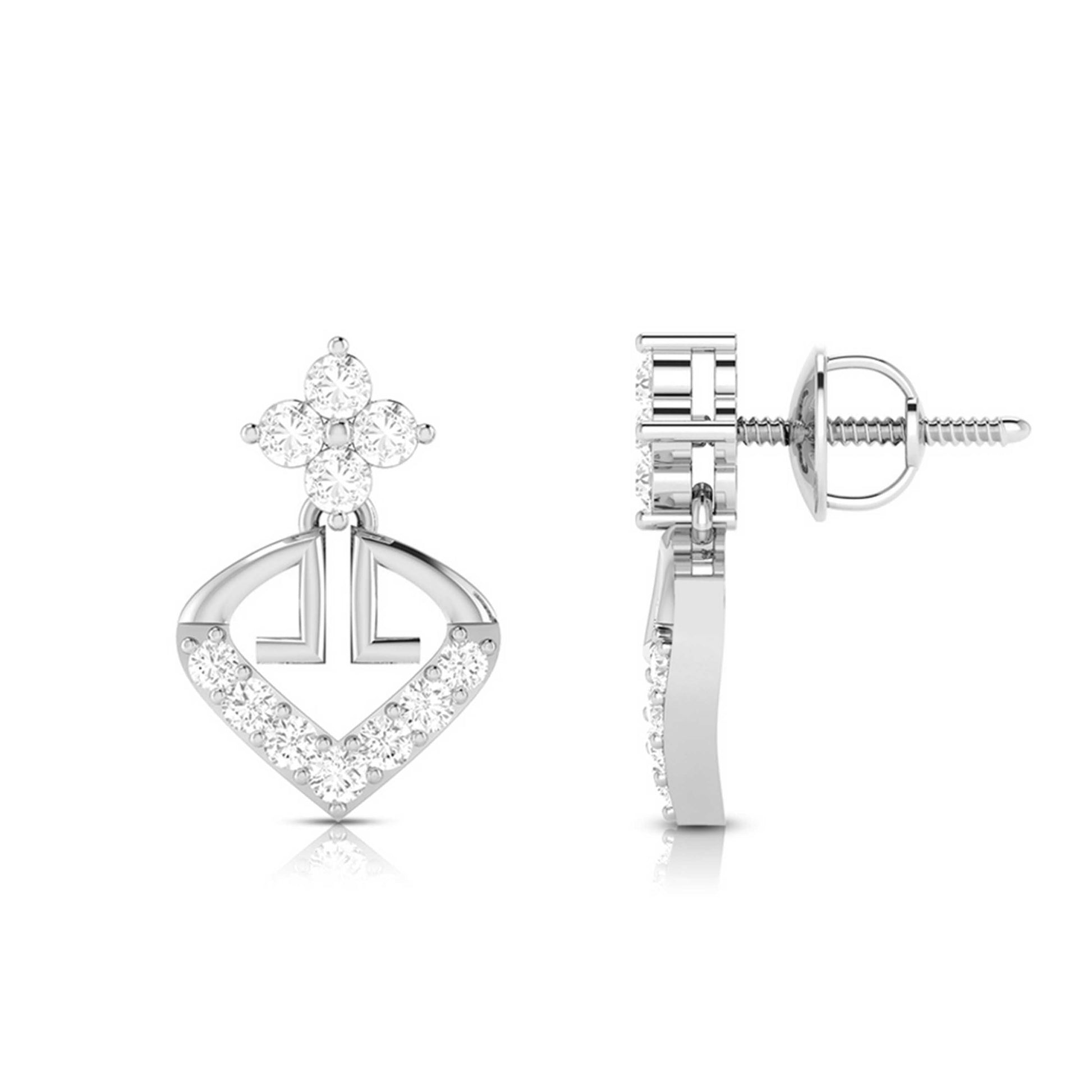Daily wear earrings design Vintera Lab Grown Diamond Earrings Fiona Diamonds