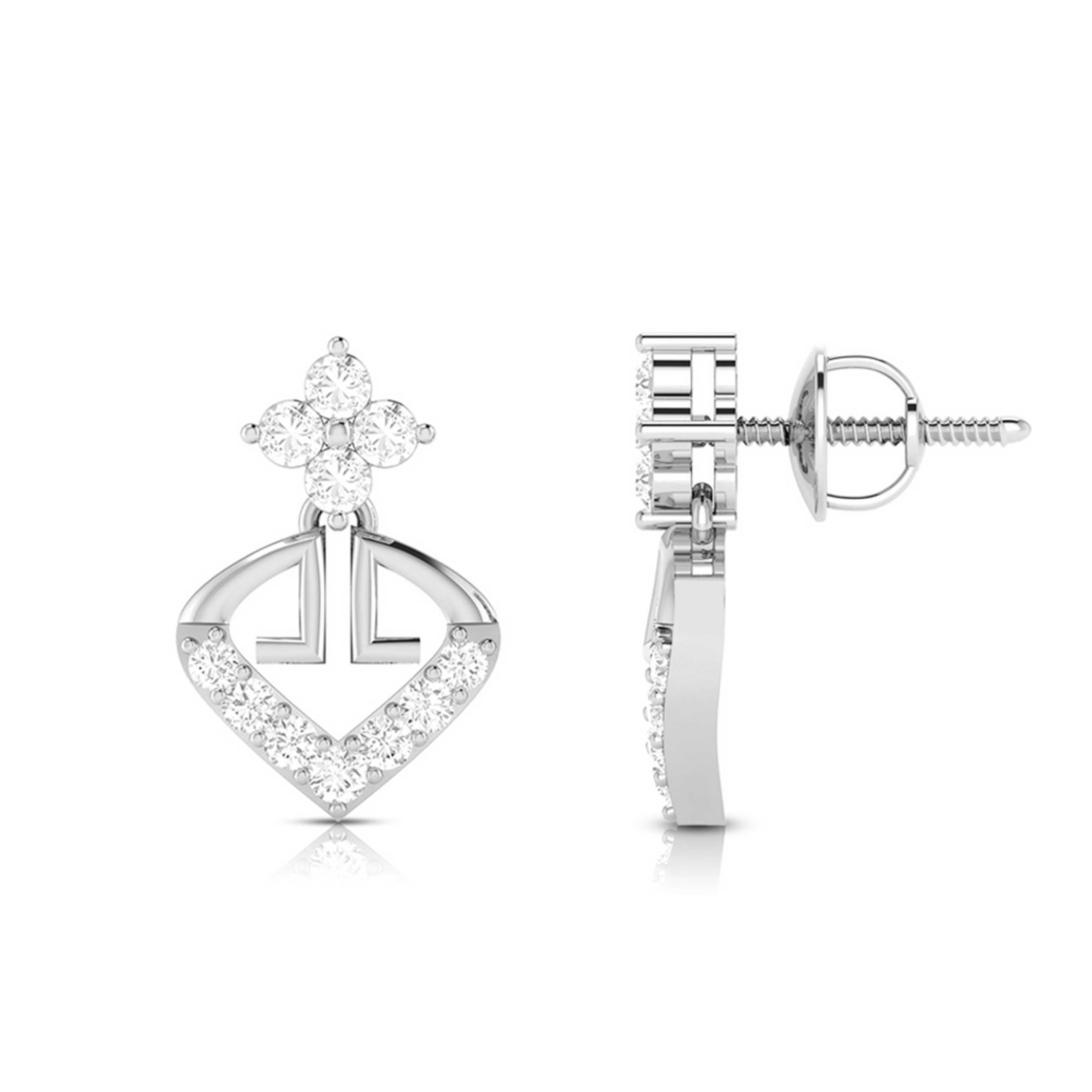 Daily wear earrings design Vintera Lab Grown Diamond Earrings Fiona Diamonds