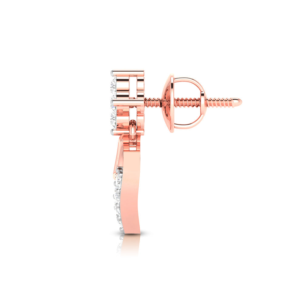 Daily wear earrings design Vintera Lab Grown Diamond Earrings Fiona Diamonds