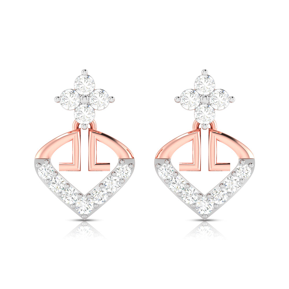Daily wear earrings design Vintera Lab Grown Diamond Earrings Fiona Diamonds