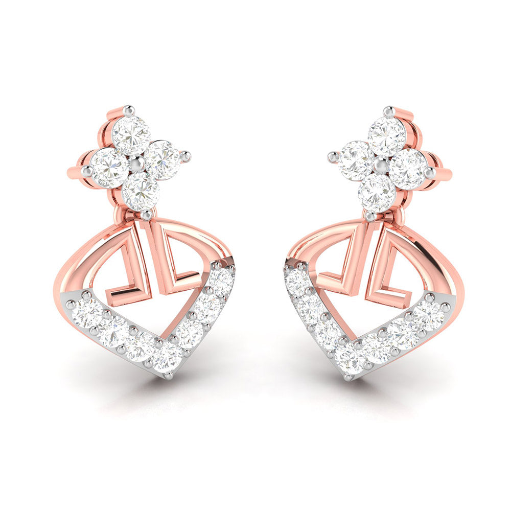 Daily wear earrings design Vintera Lab Grown Diamond Earrings Fiona Diamonds