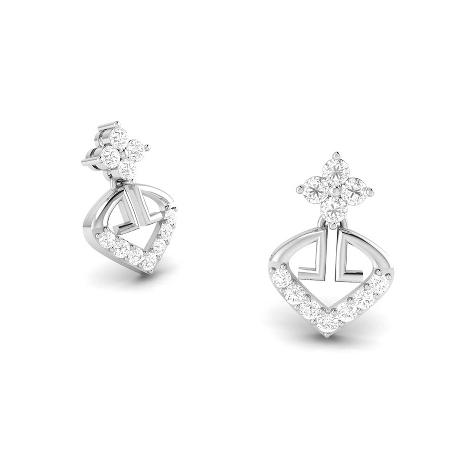 Daily wear earrings design Vintera Lab Grown Diamond Earrings Fiona Diamonds