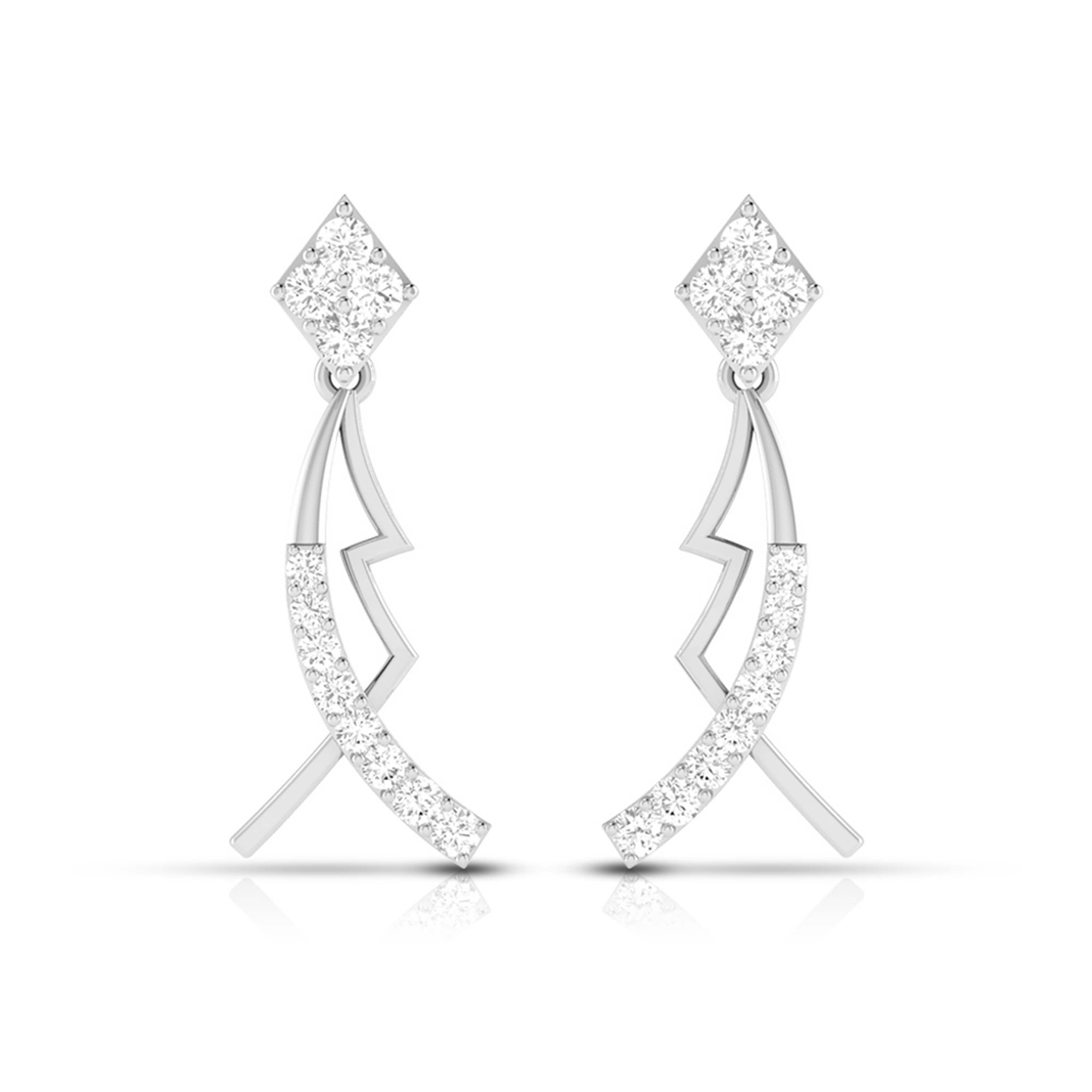 Party wear earrings design Susan Lab Grown Diamond Earrings Fiona Diamonds