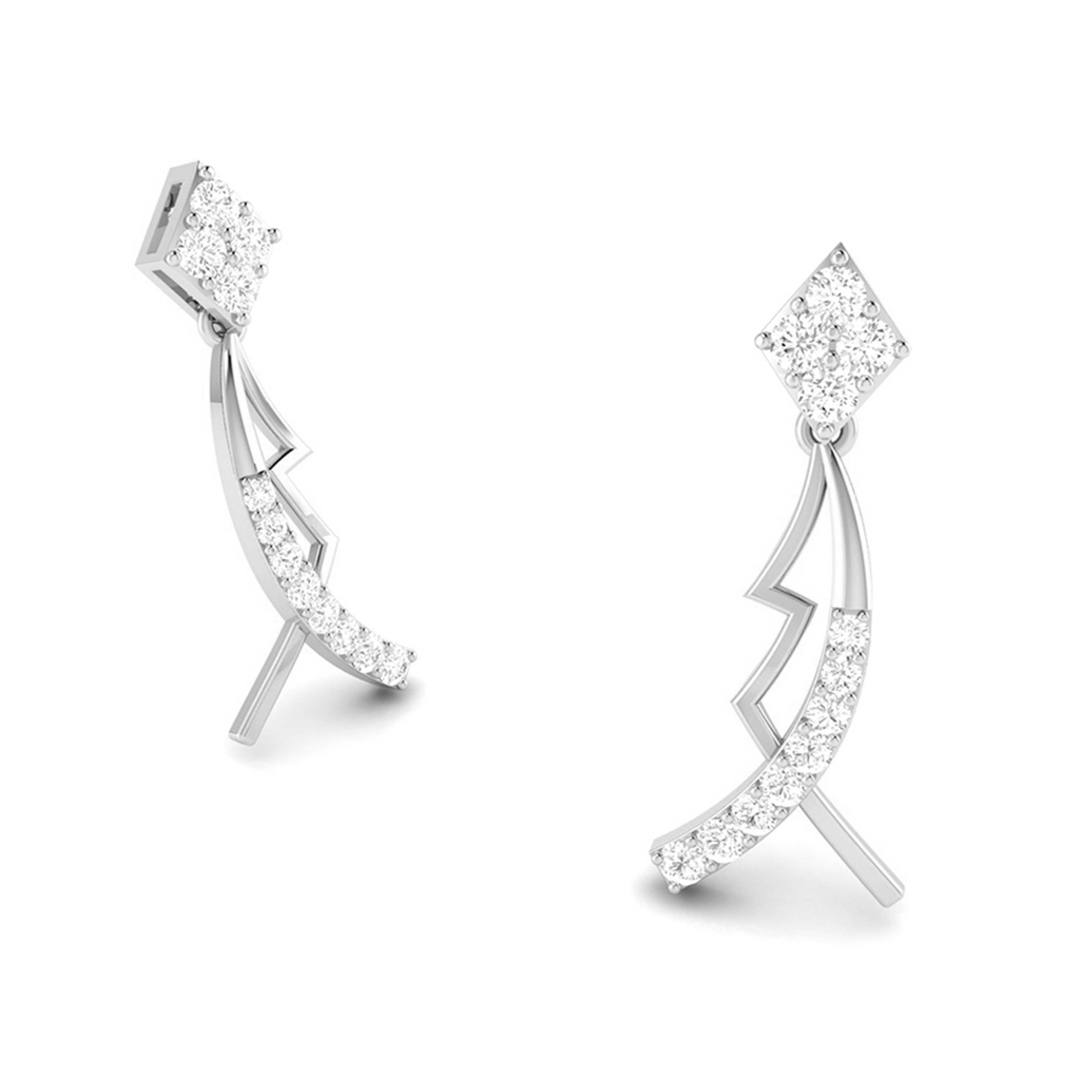 Party wear earrings design Susan Lab Grown Diamond Earrings Fiona Diamonds