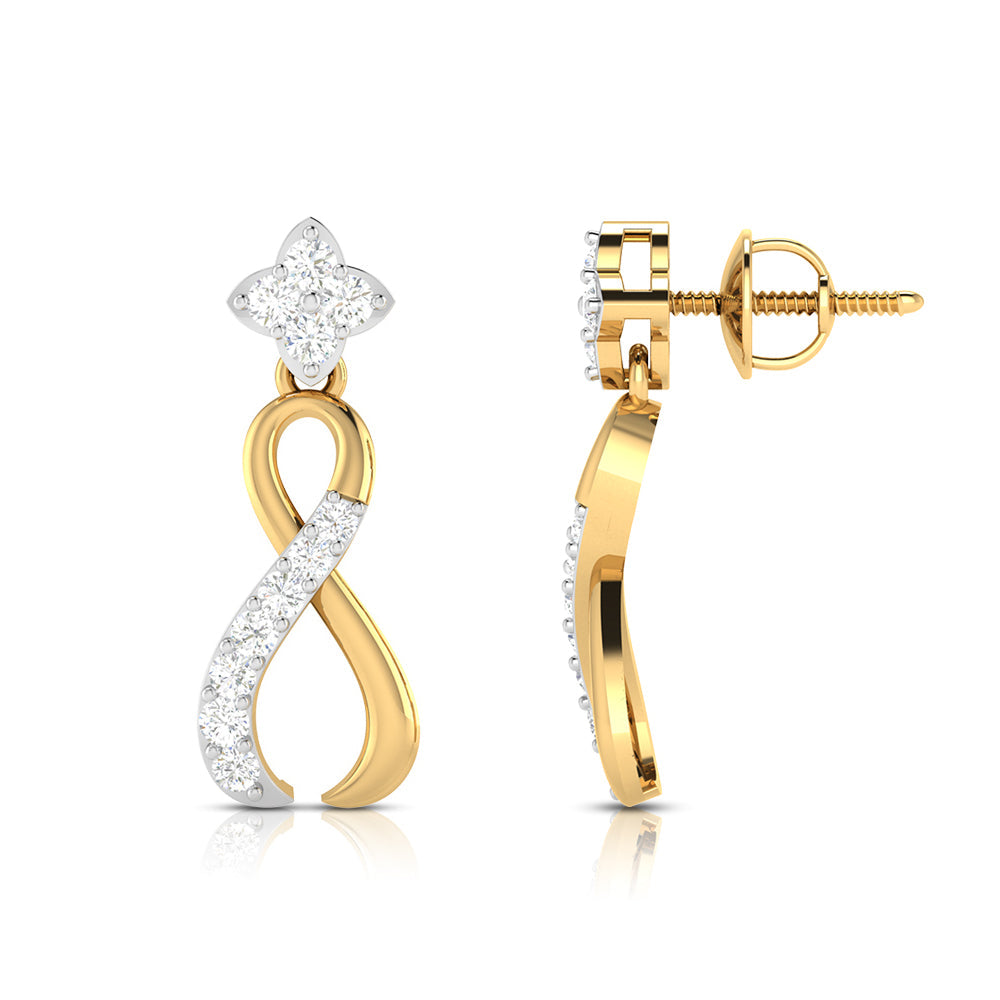 Party wear earrings design Mindful Lab Grown Diamond Earrings Fiona Diamonds