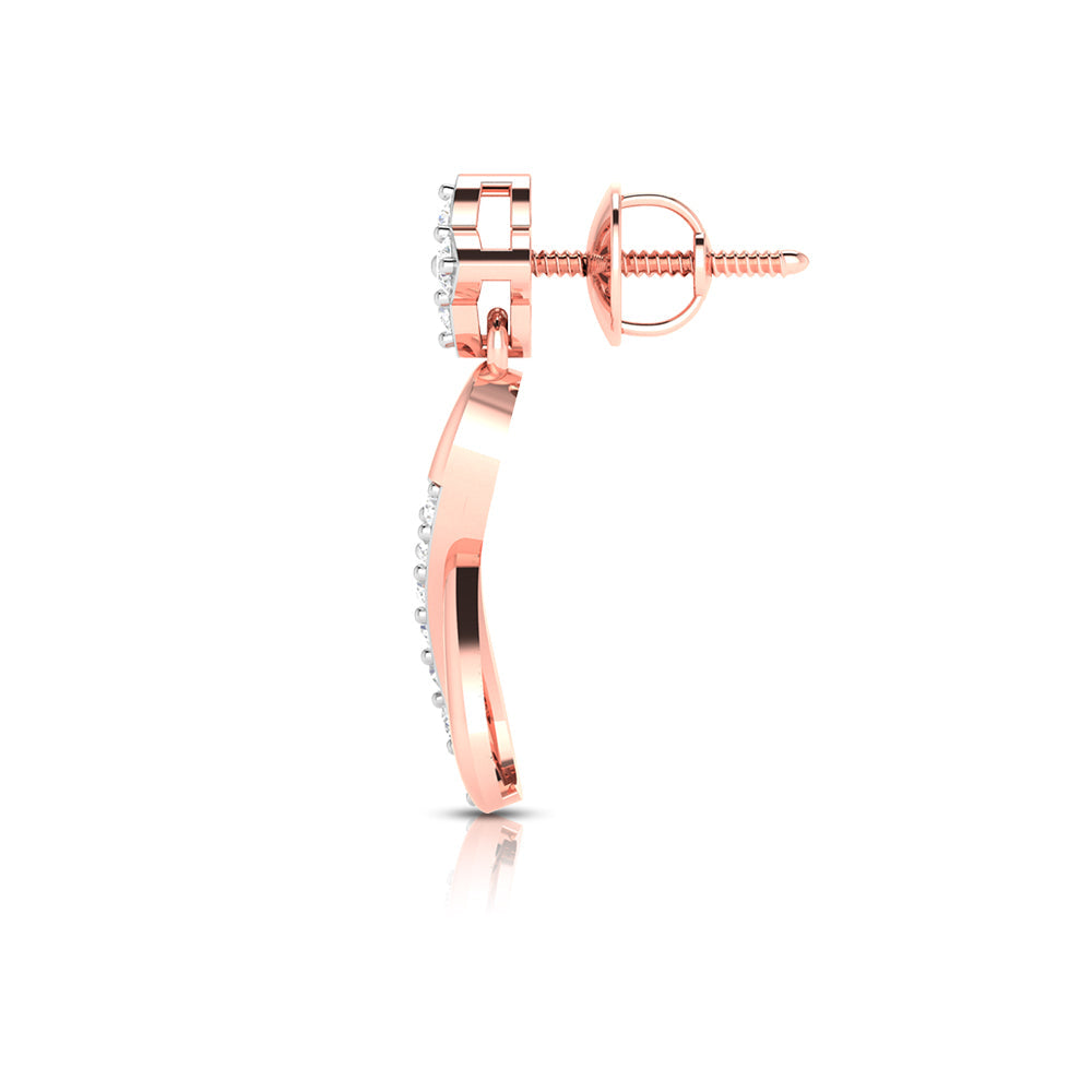 Party wear earrings design Mindful Lab Grown Diamond Earrings Fiona Diamonds