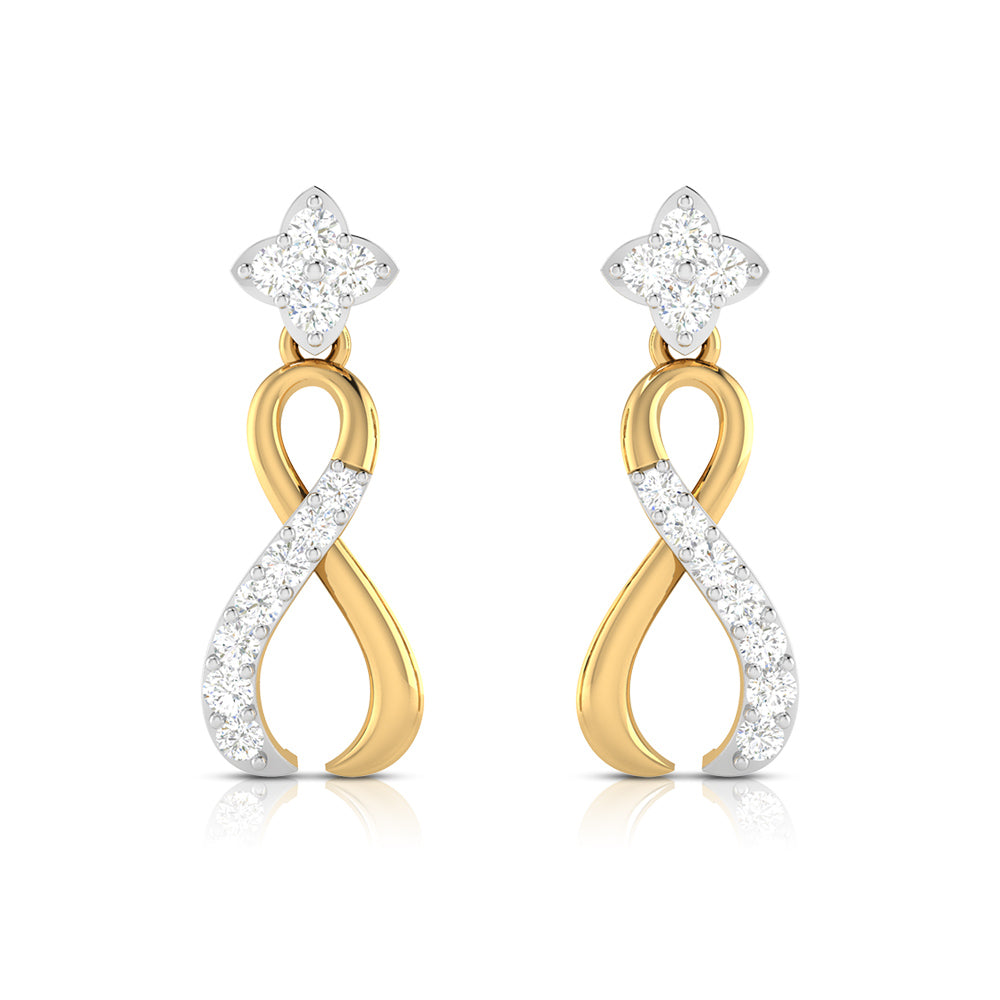 Party wear earrings design Mindful Lab Grown Diamond Earrings Fiona Diamonds