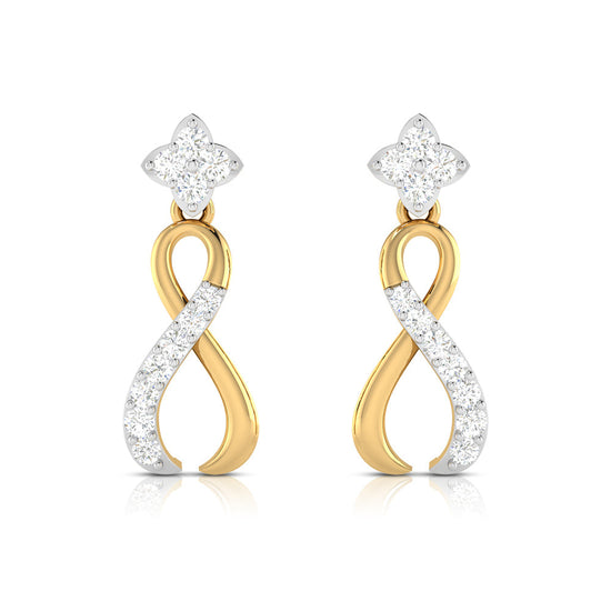 Party wear earrings design Mindful Lab Grown Diamond Earrings Fiona Diamonds
