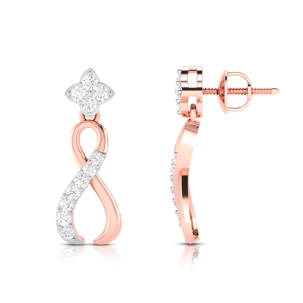 Party wear earrings design Mindful Lab Grown Diamond Earrings Fiona Diamonds