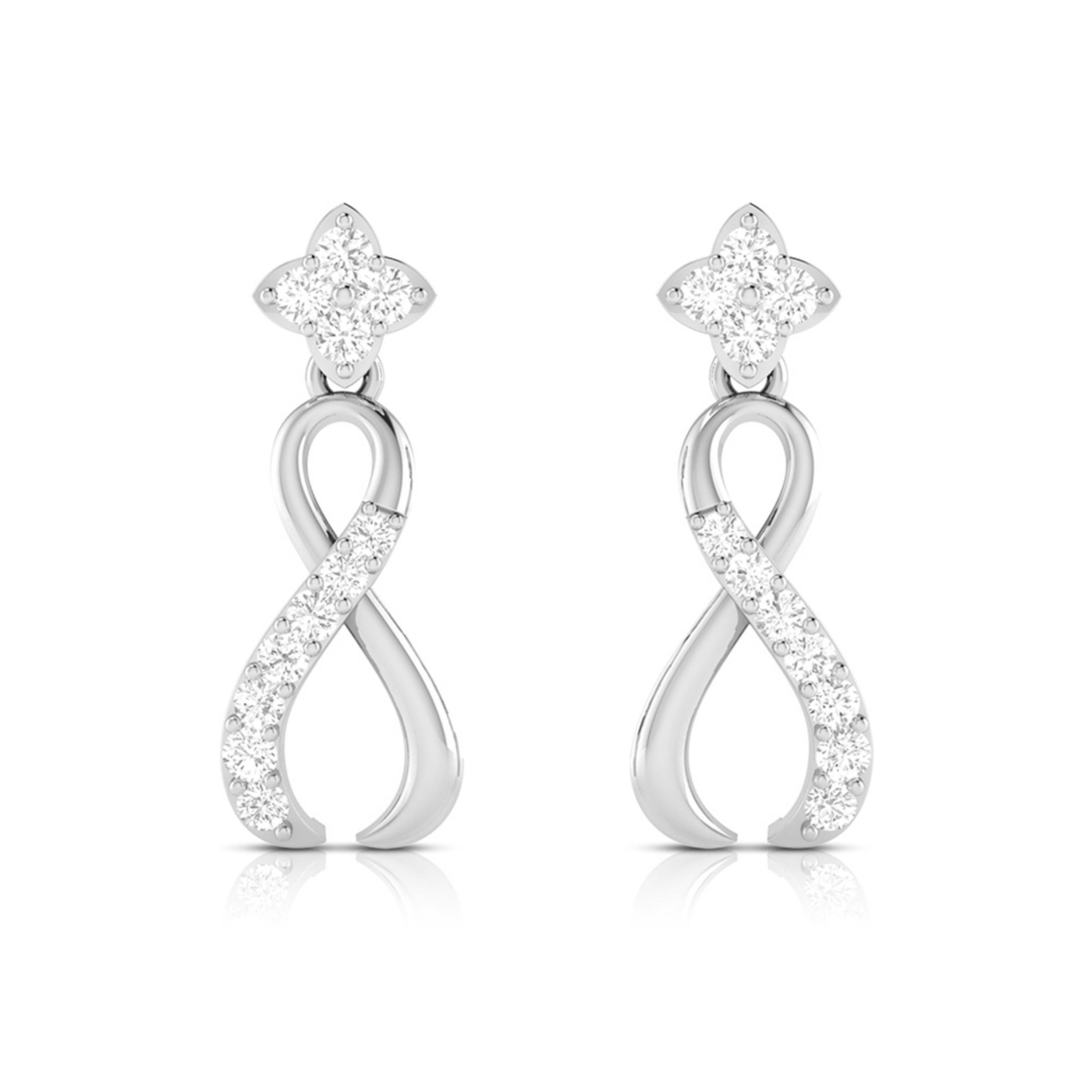 Party wear earrings design Mindful Lab Grown Diamond Earrings Fiona Diamonds