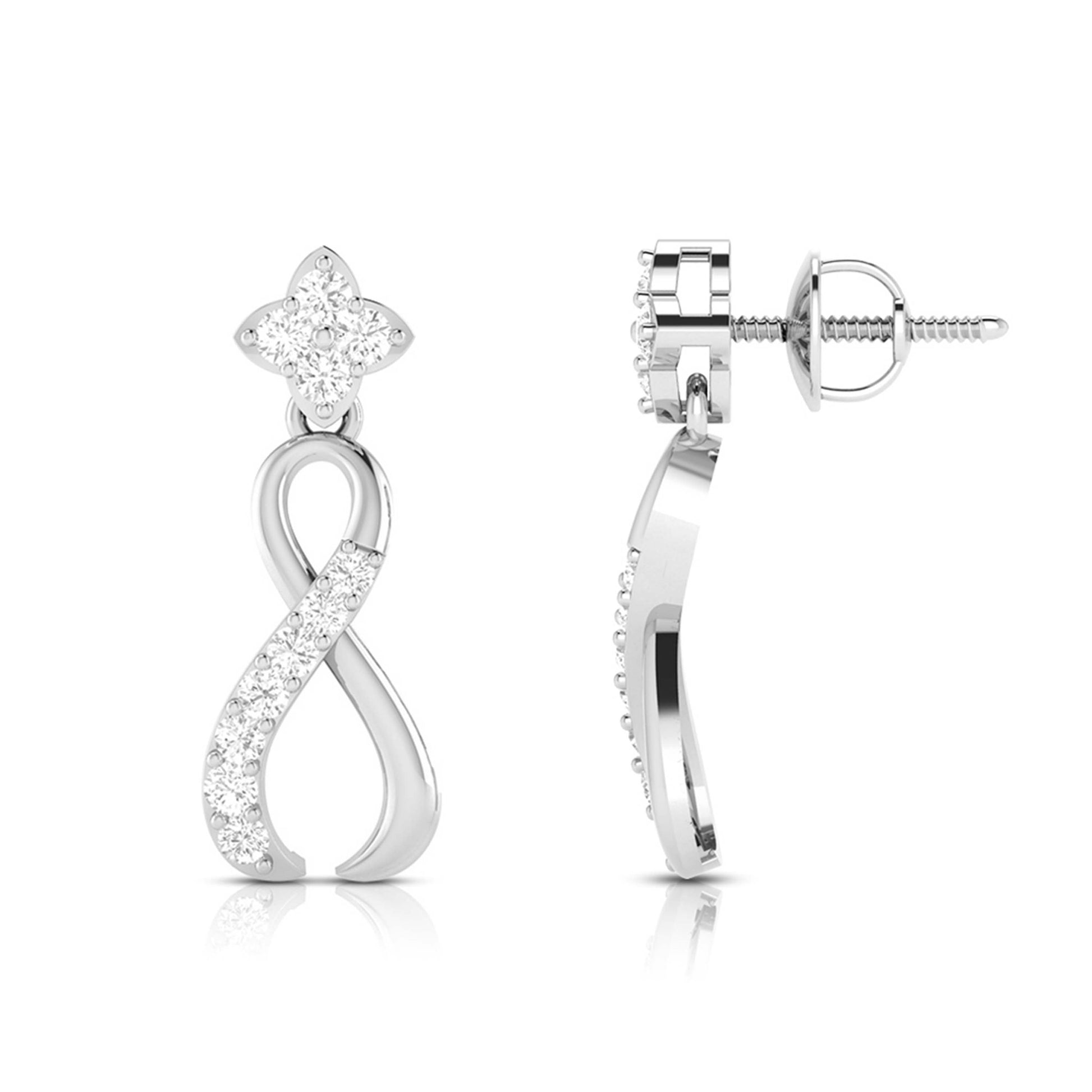 Party wear earrings design Mindful Lab Grown Diamond Earrings Fiona Diamonds