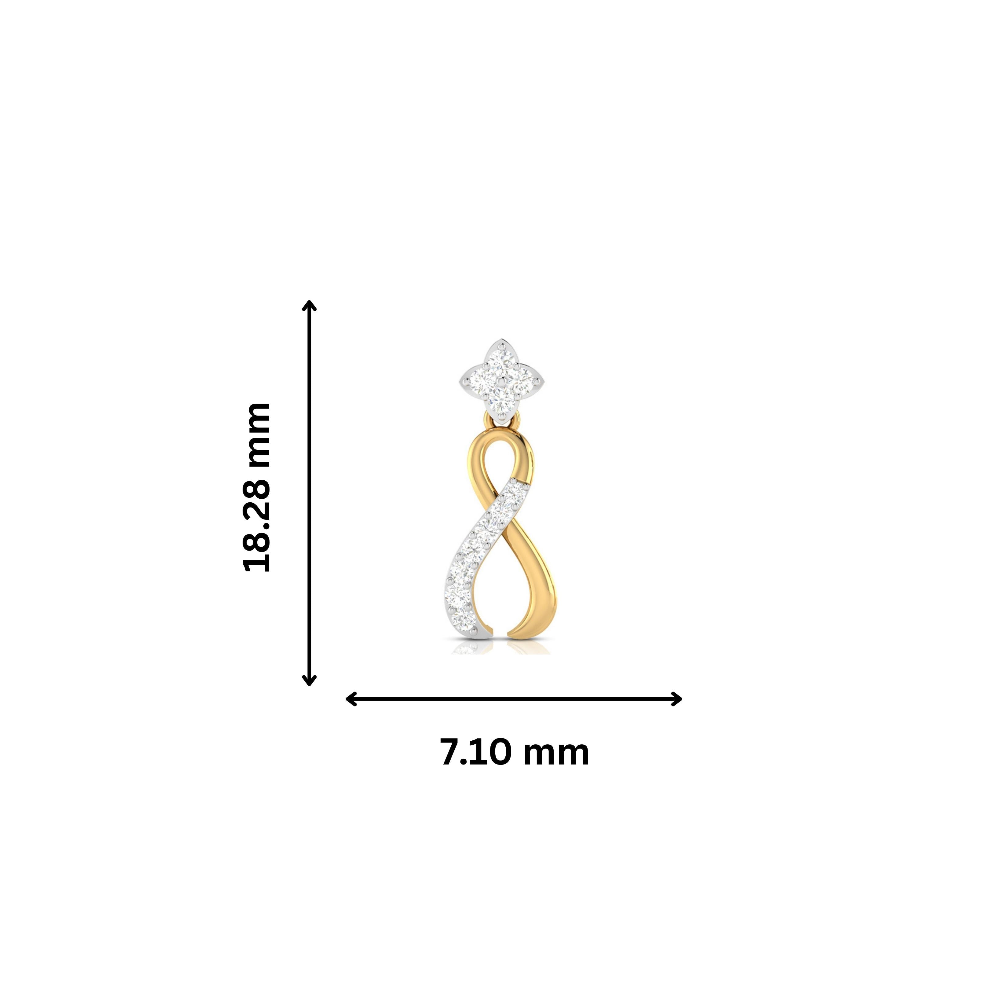 Party wear earrings design Mindful Lab Grown Diamond Earrings Fiona Diamonds