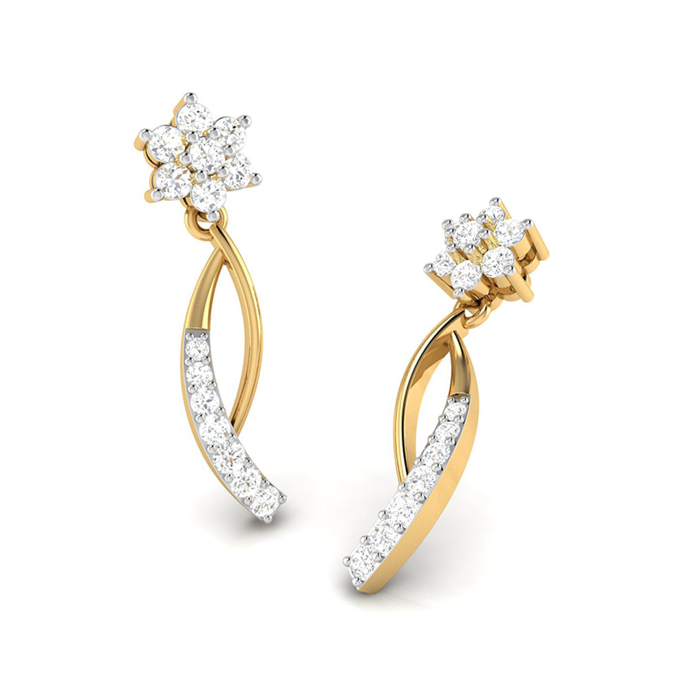 Daily wear earrings design Skittish Lab Grown Diamond Earrings Fiona Diamonds