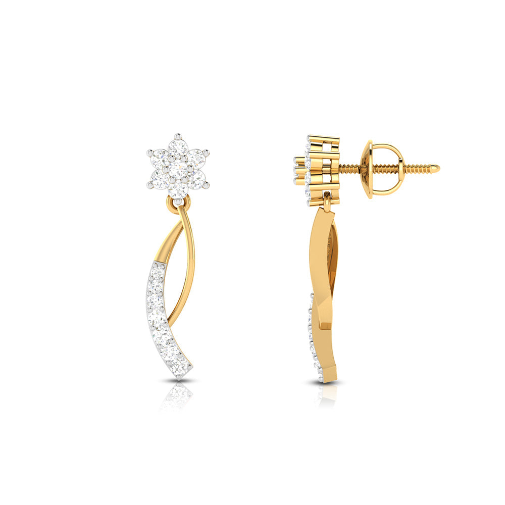 Daily wear earrings design Skittish Lab Grown Diamond Earrings Fiona Diamonds