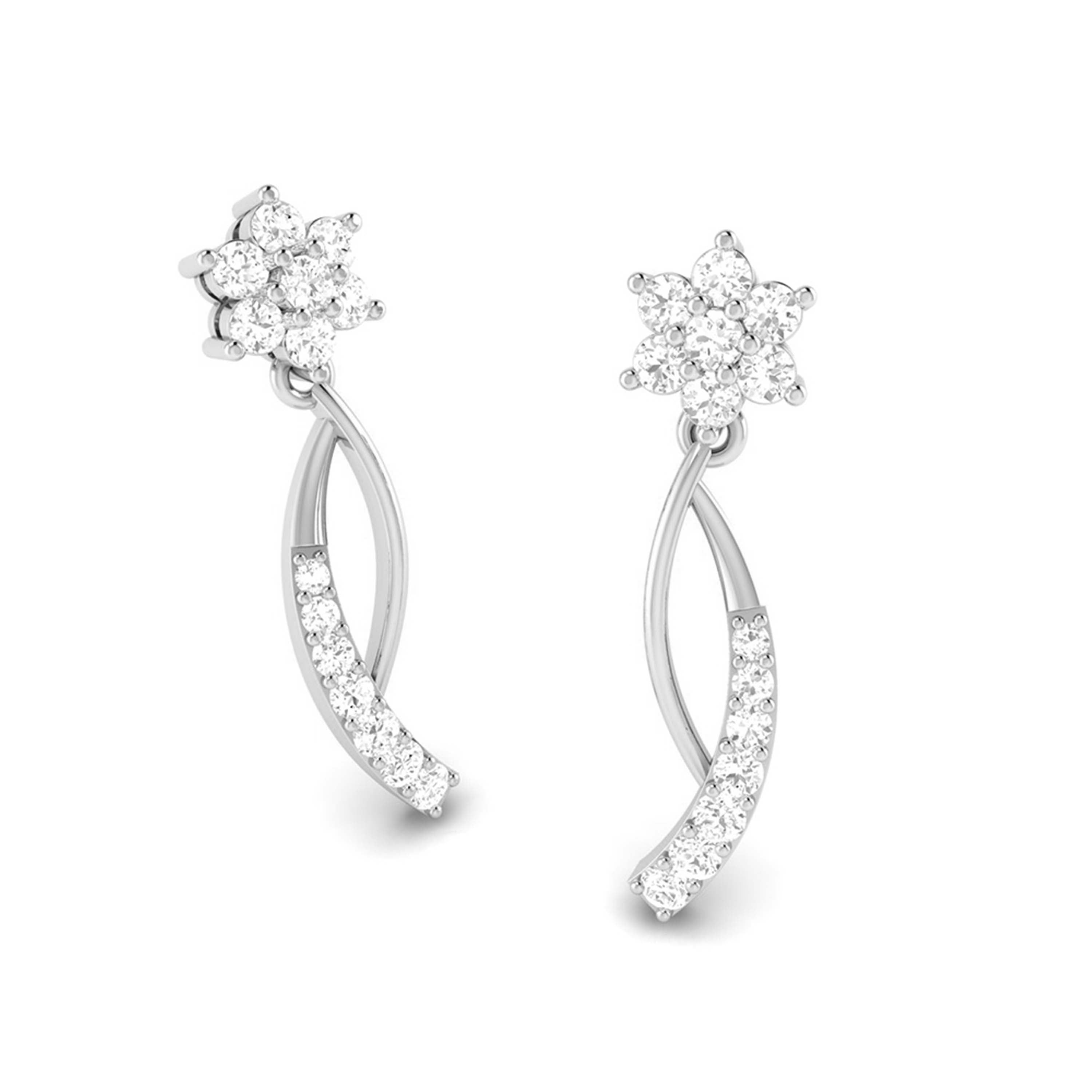 Daily wear earrings design Skittish Lab Grown Diamond Earrings Fiona Diamonds