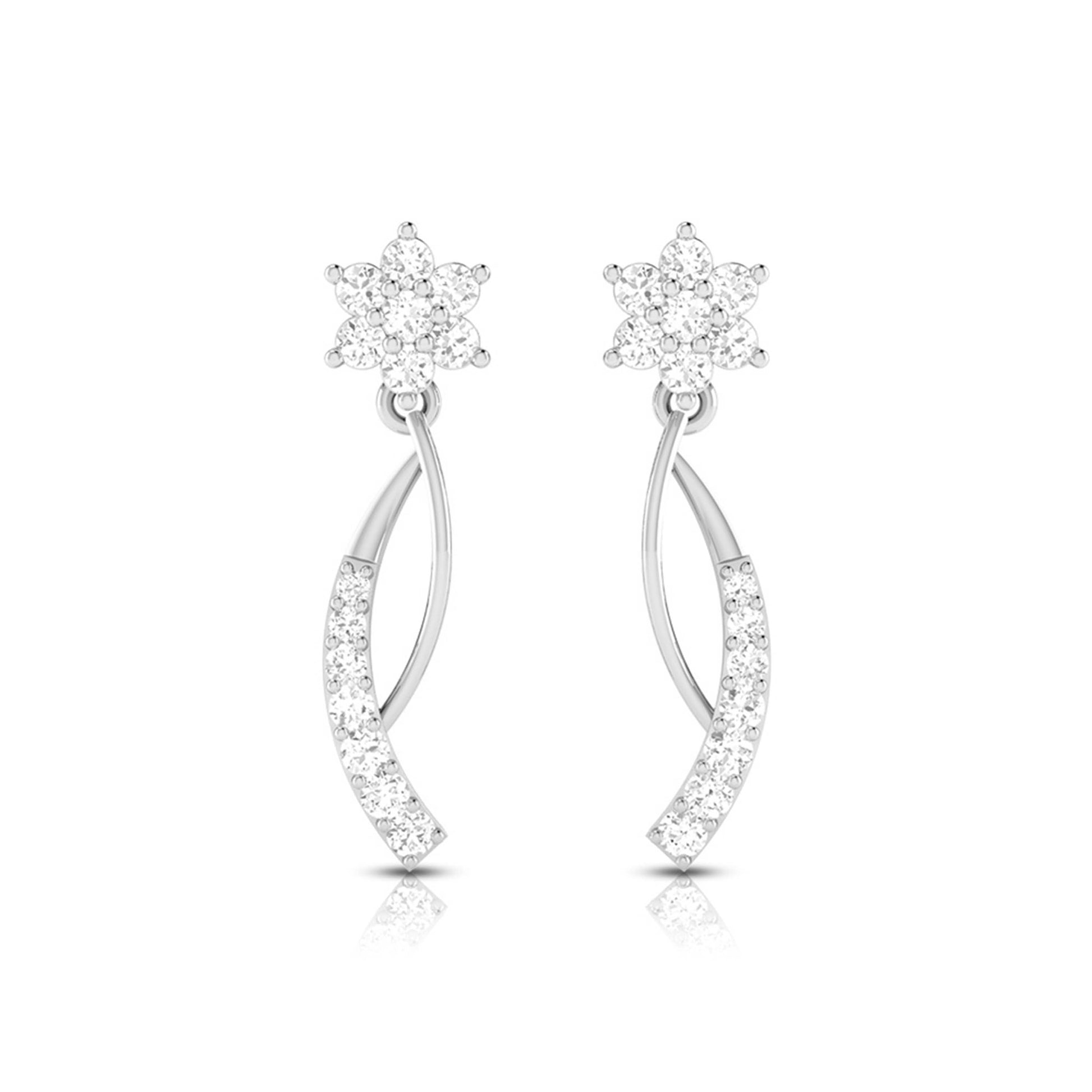 Daily wear earrings design Skittish Lab Grown Diamond Earrings Fiona Diamonds