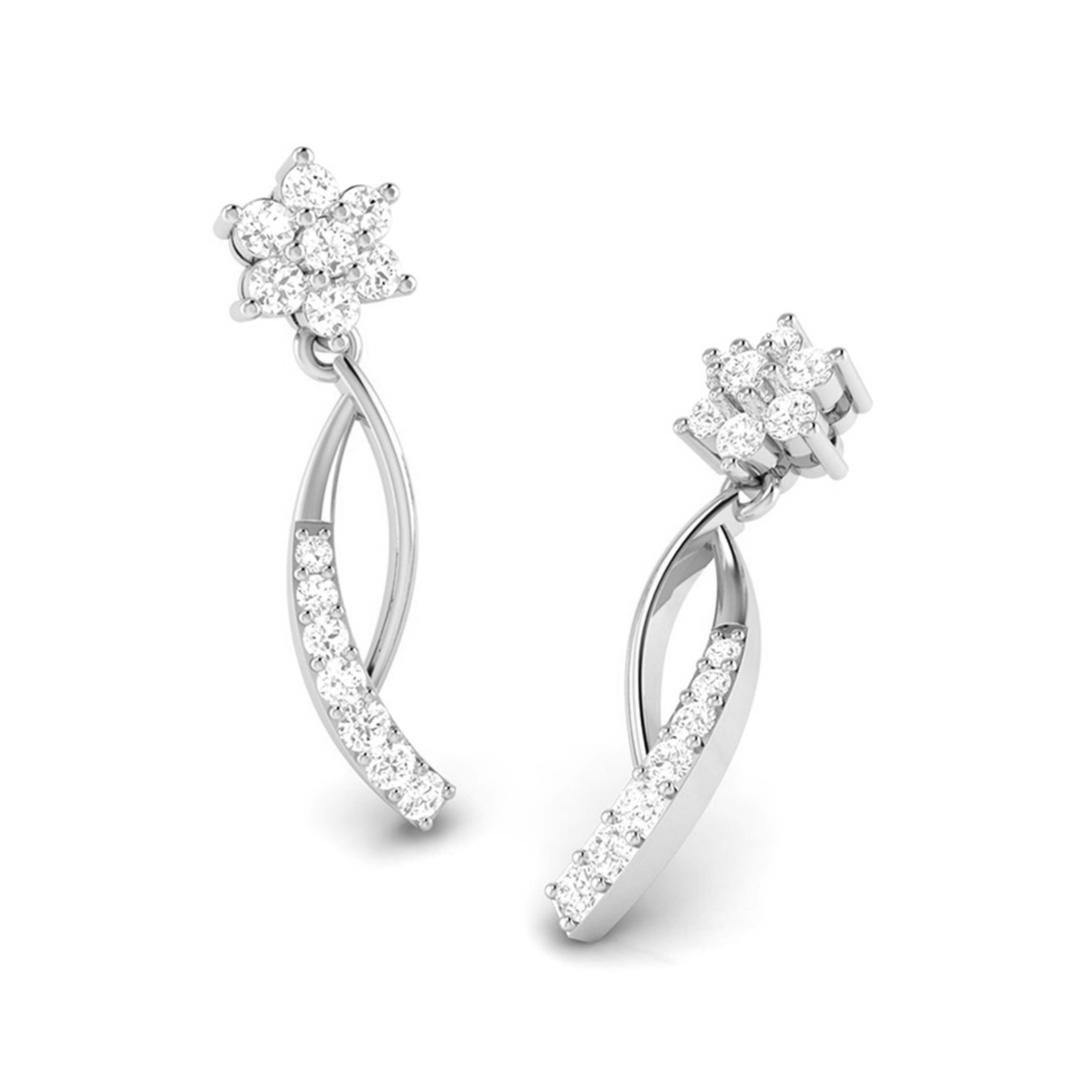 Daily wear earrings design Skittish Lab Grown Diamond Earrings Fiona Diamonds