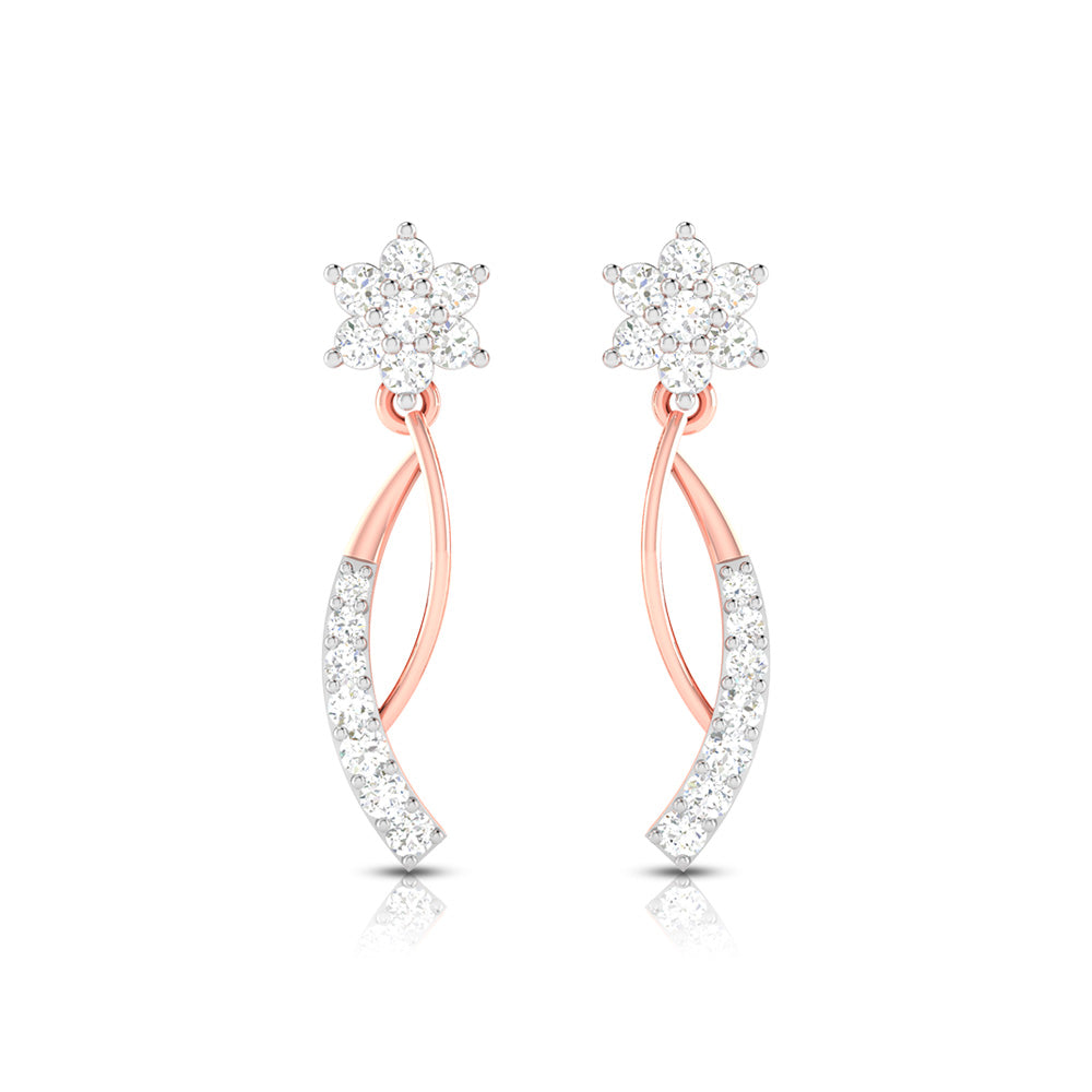Daily wear earrings design Skittish Lab Grown Diamond Earrings Fiona Diamonds