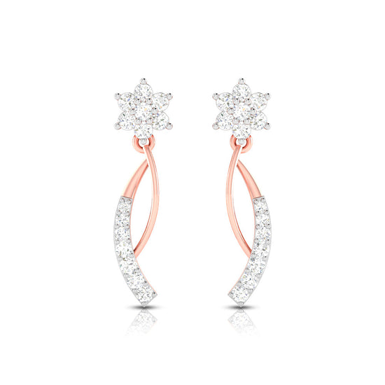 Load image into Gallery viewer, Daily wear earrings design Skittish Lab Grown Diamond Earrings Fiona Diamonds
