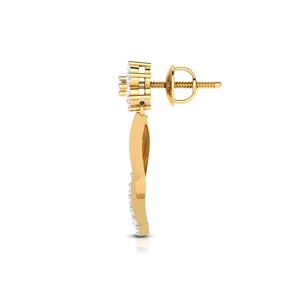 Daily wear earrings design Skittish Lab Grown Diamond Earrings Fiona Diamonds