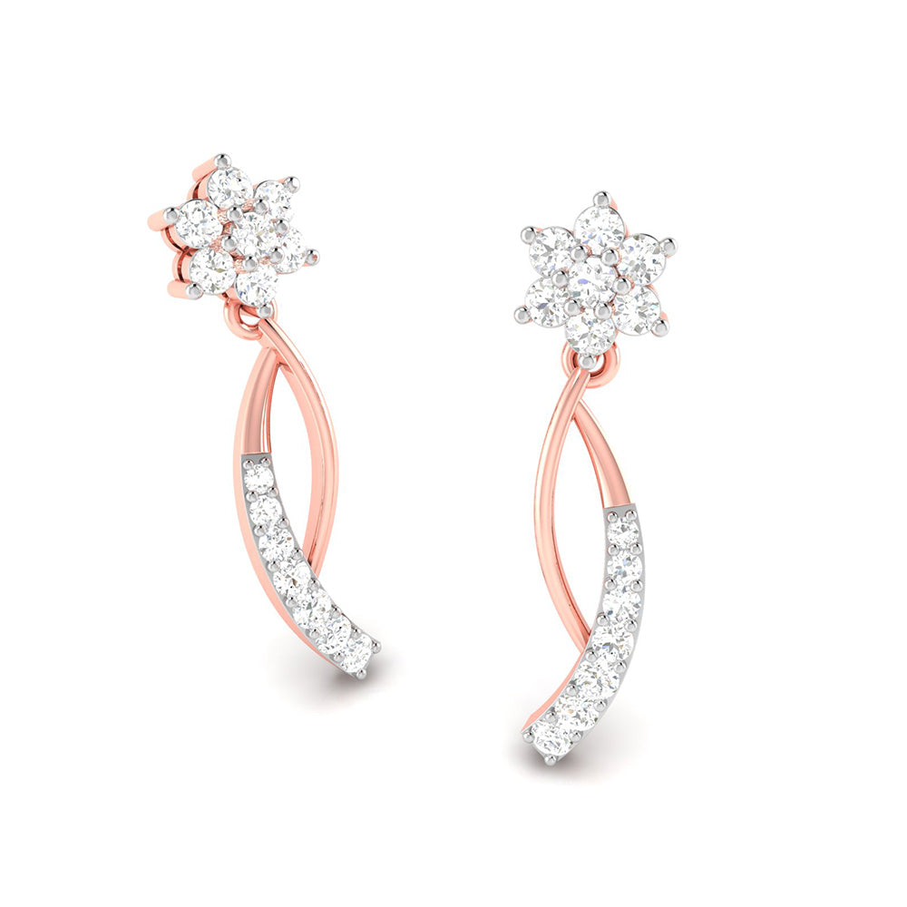 Daily wear earrings design Skittish Lab Grown Diamond Earrings Fiona Diamonds