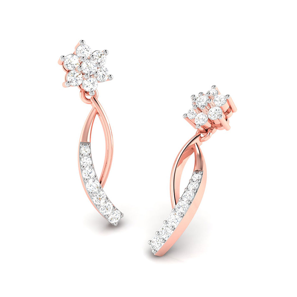 Daily wear earrings design Skittish Lab Grown Diamond Earrings Fiona Diamonds