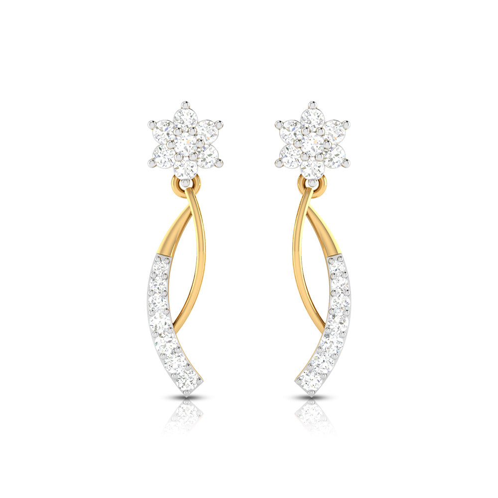 Daily wear earrings design Skittish Lab Grown Diamond Earrings Fiona Diamonds
