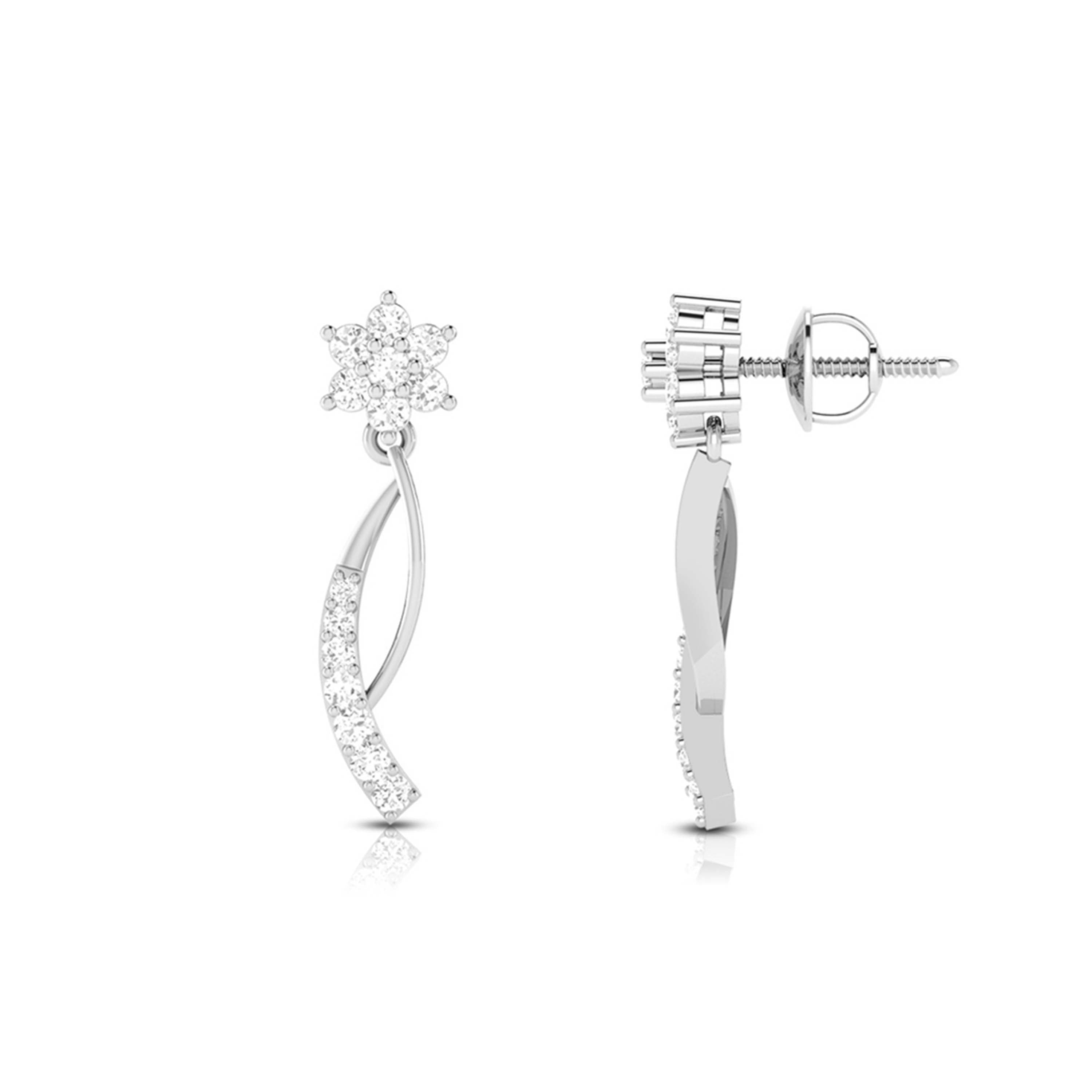 Daily wear earrings design Skittish Lab Grown Diamond Earrings Fiona Diamonds