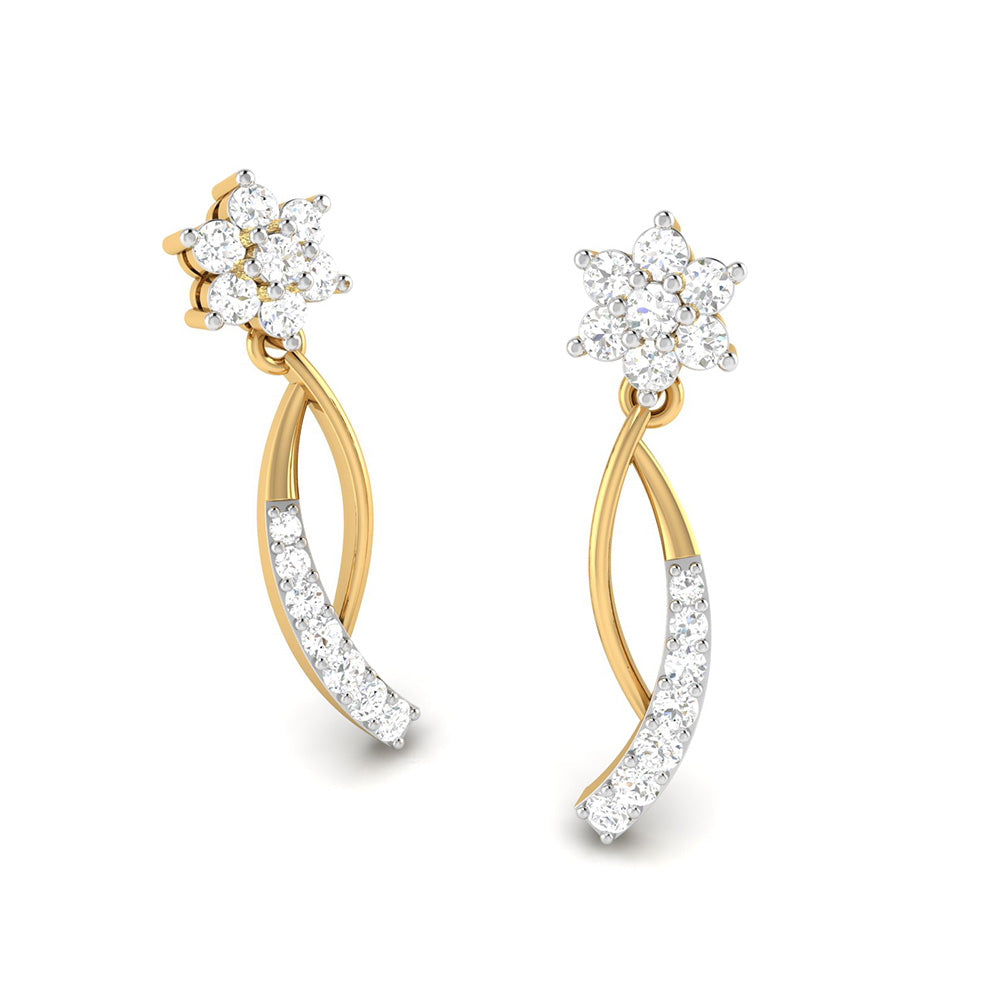 Daily wear earrings design Skittish Lab Grown Diamond Earrings Fiona Diamonds