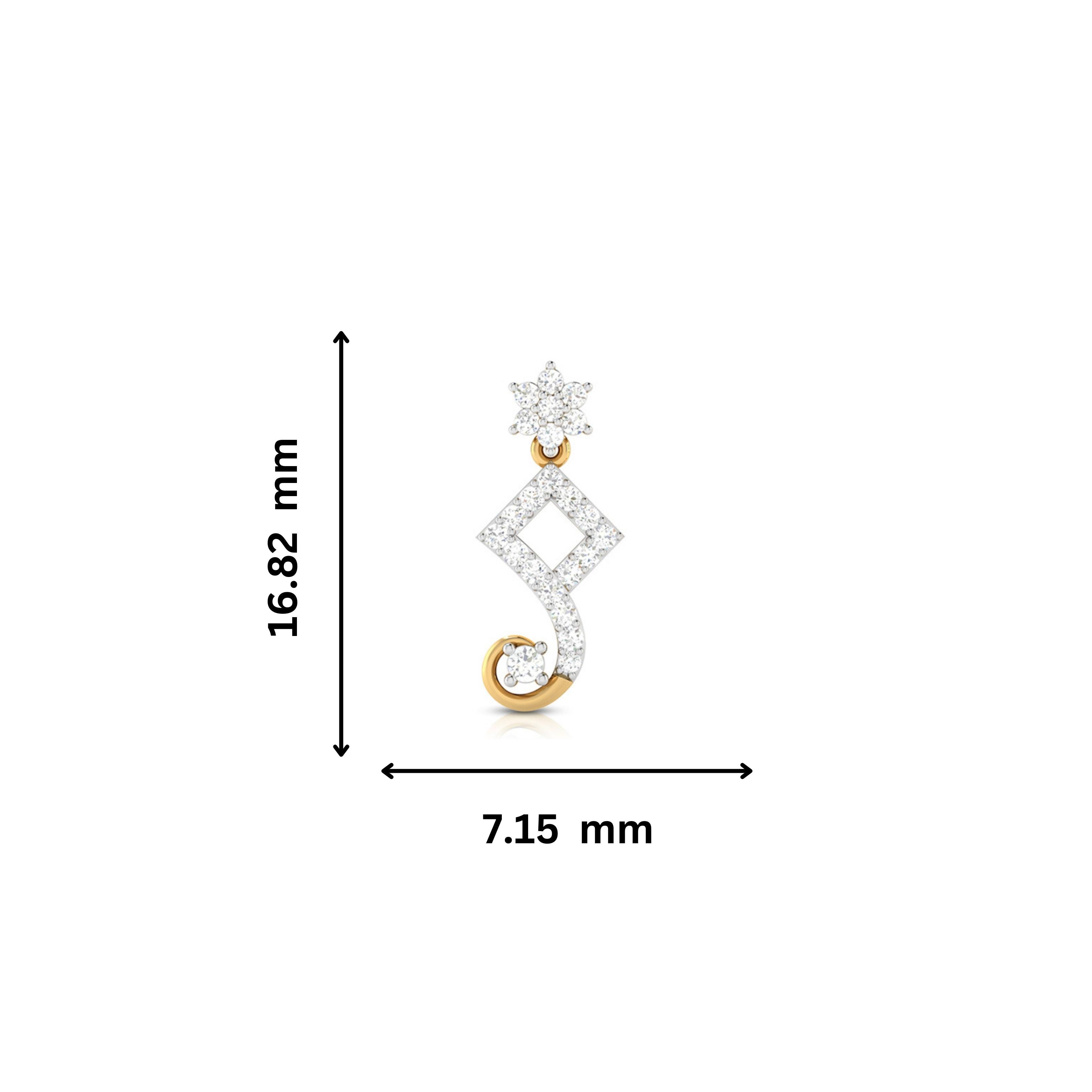 Earrings flower design Swervy Lab Grown Diamond Earrings Fiona Diamonds