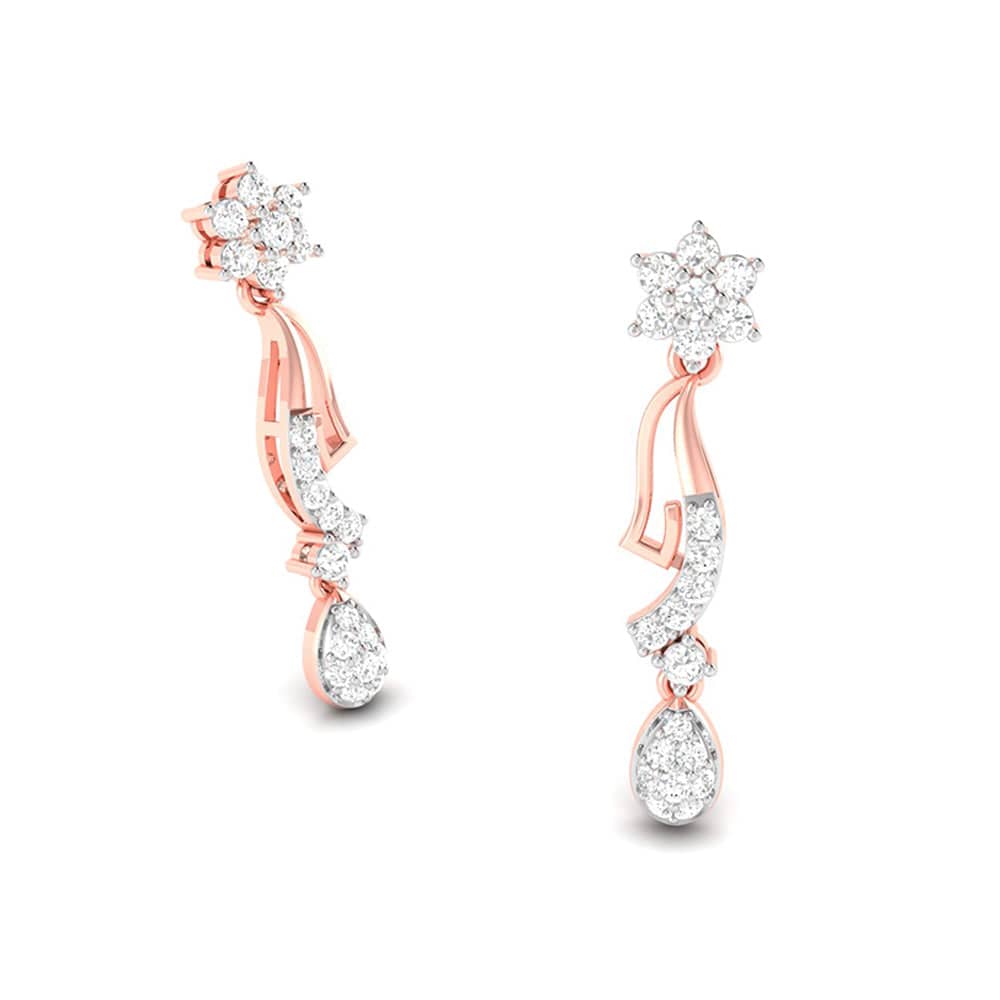 Earrings flower design Emporium Lab Grown Diamond Earrings Fiona Diamonds