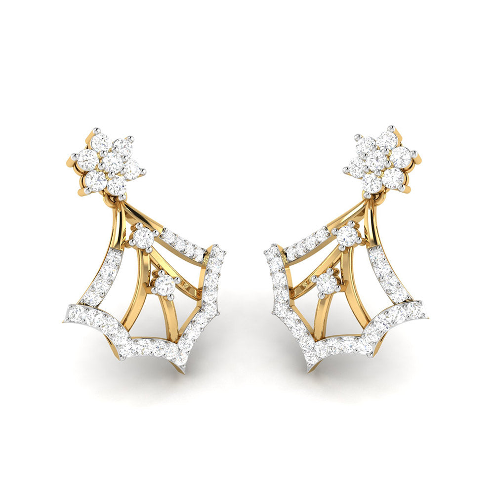 Latest earrings design Cosmos Lab Grown Diamond Earrings Fiona Diamonds