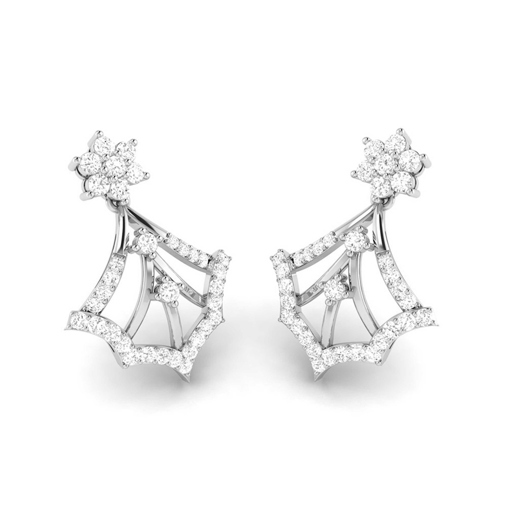 Latest earrings design Cosmos Lab Grown Diamond Earrings Fiona Diamonds
