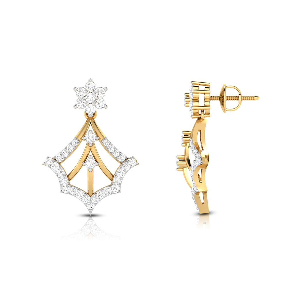 Latest earrings design Cosmos Lab Grown Diamond Earrings Fiona Diamonds