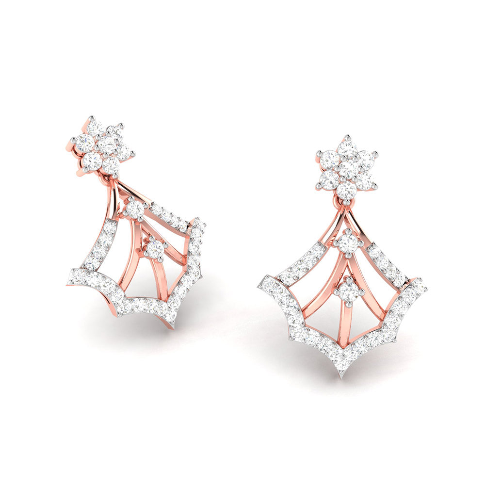 Latest earrings design Cosmos Lab Grown Diamond Earrings Fiona Diamonds